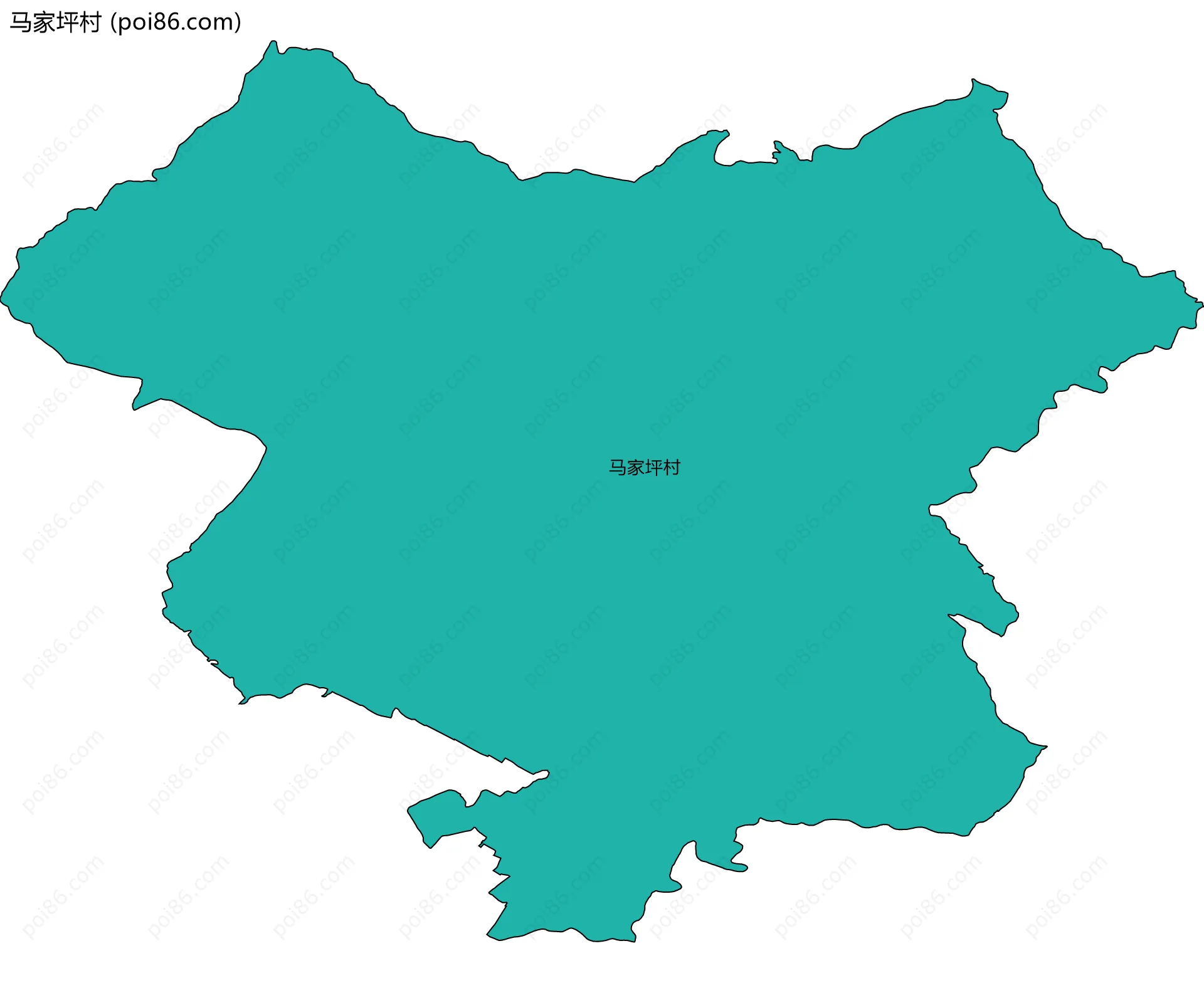 马家坪村边界地图