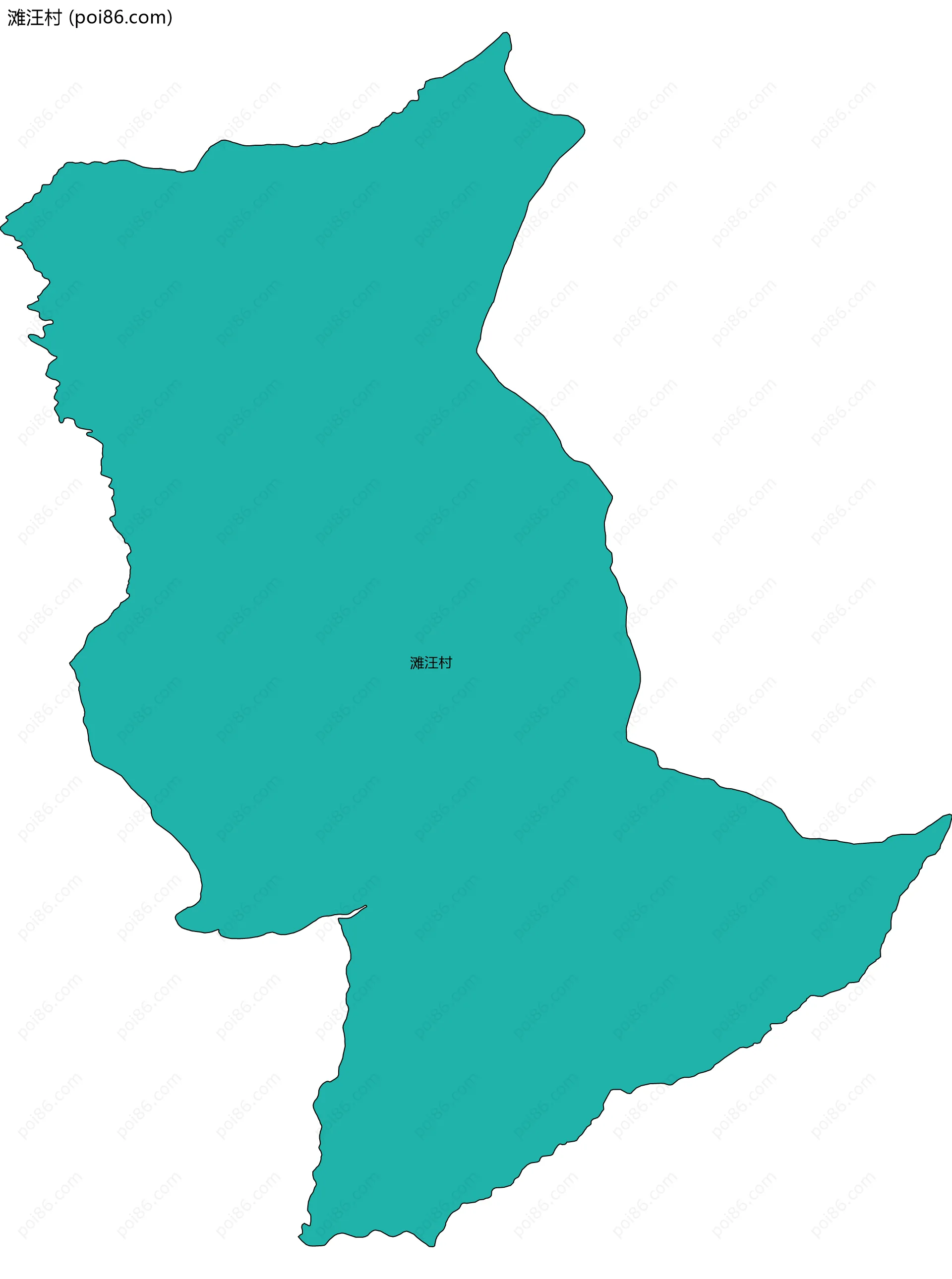 滩汪村边界地图