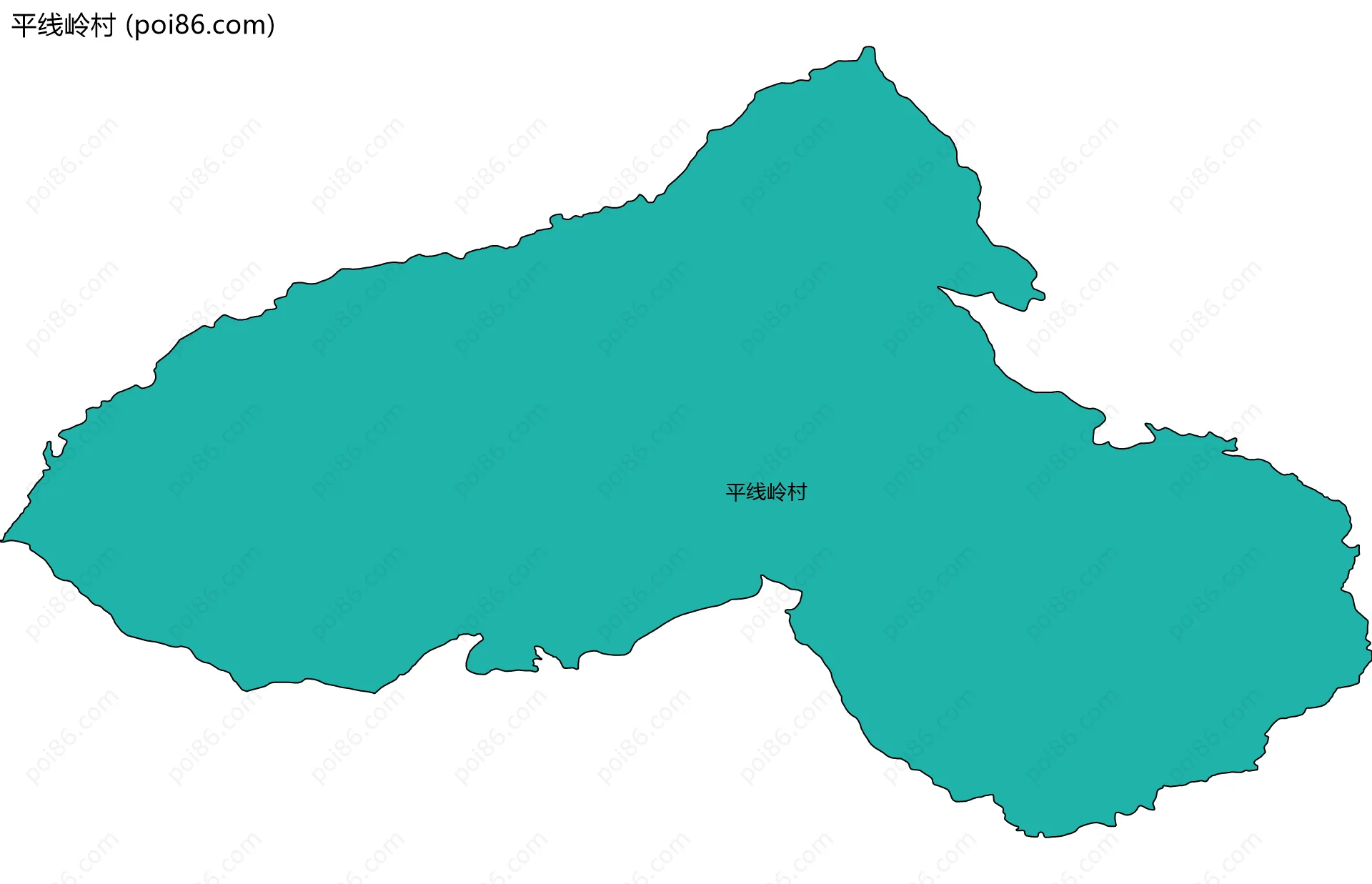平线岭村边界地图