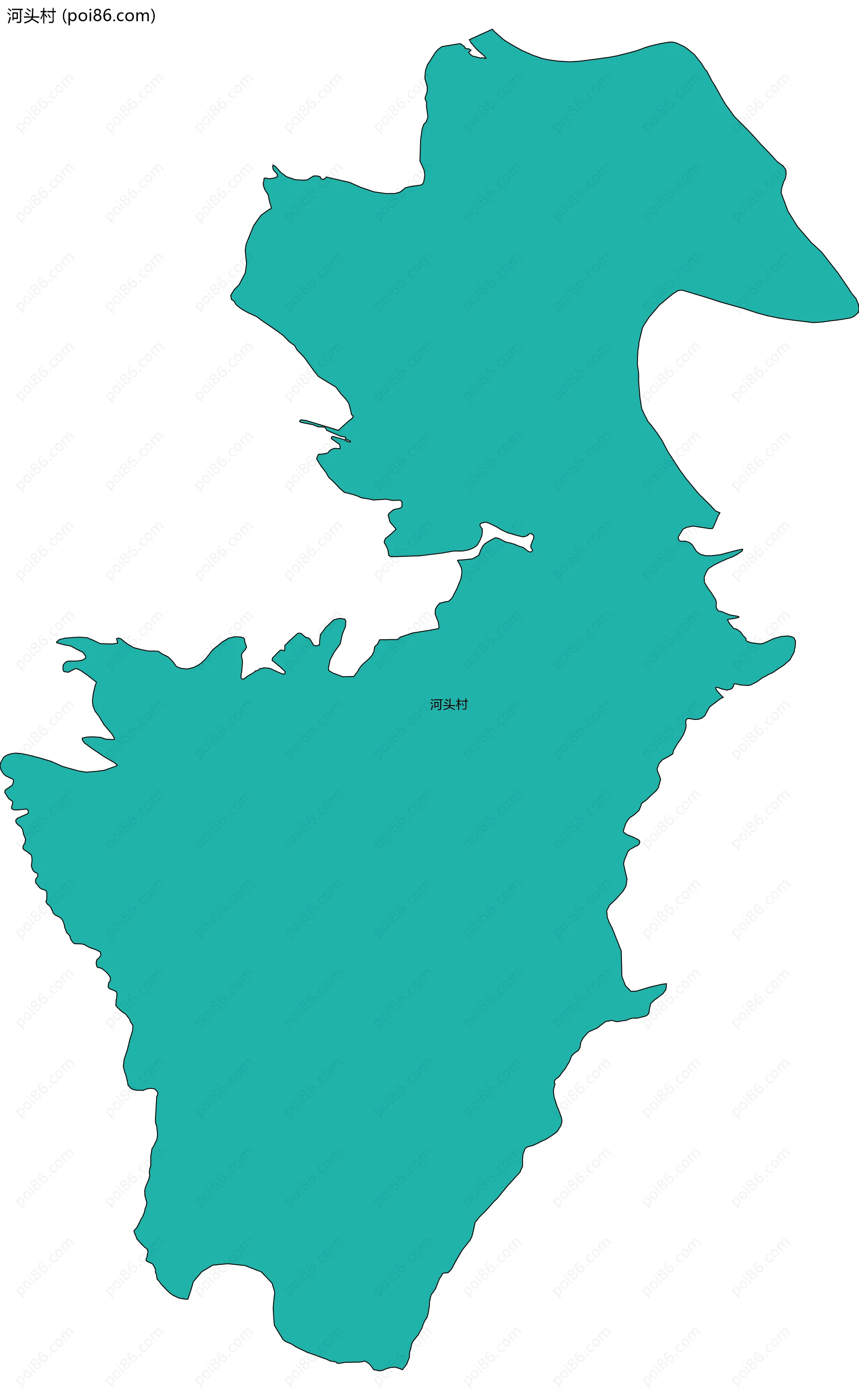 河头村边界地图