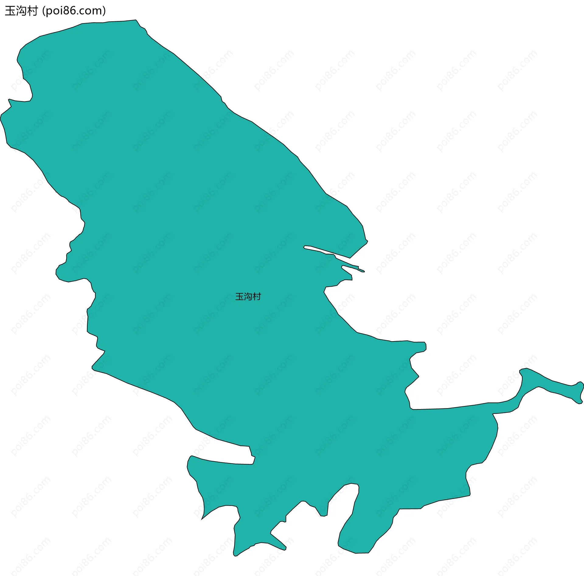 玉沟村边界地图