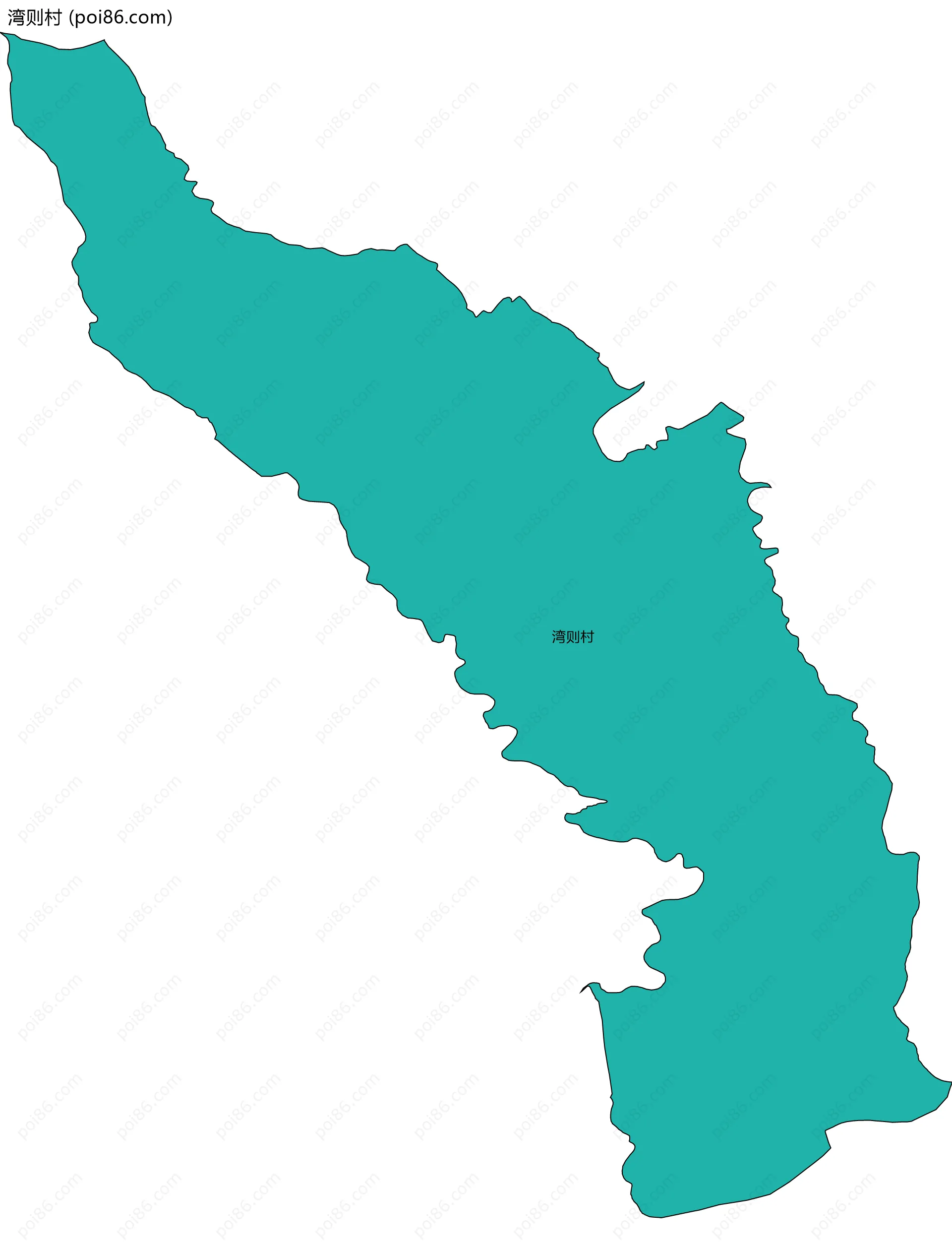 湾则村边界地图