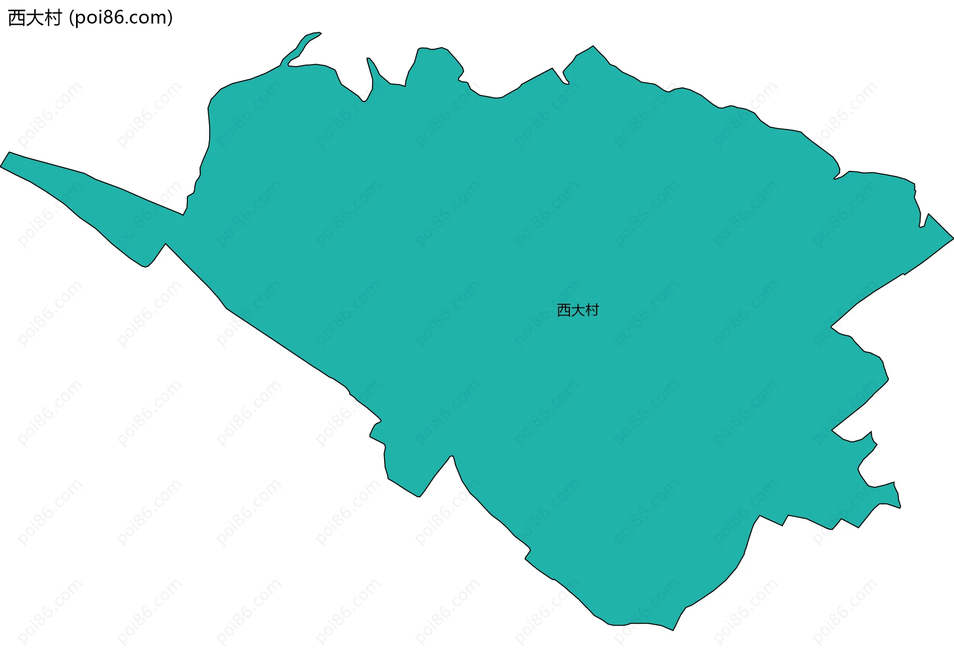 西大村边界地图