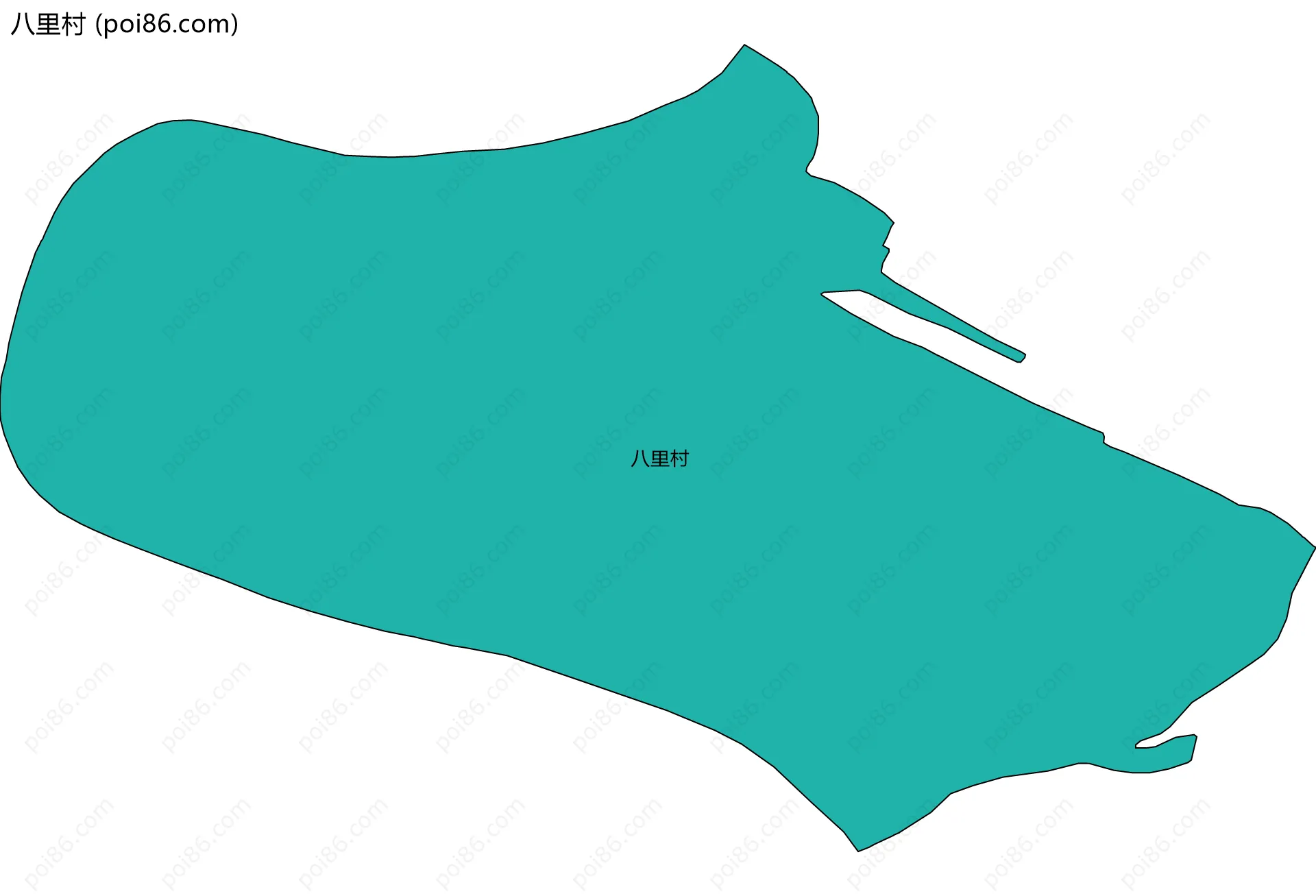八里村边界地图