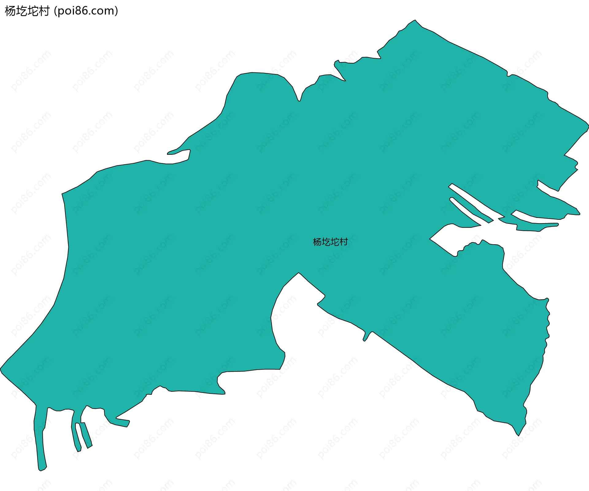 杨圪坨村边界地图