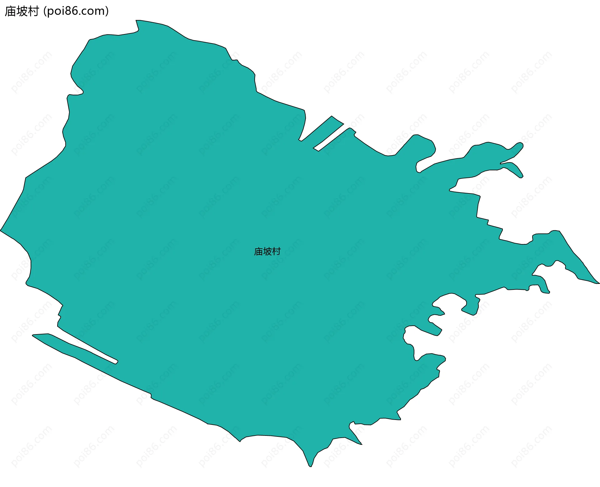 庙坡村边界地图