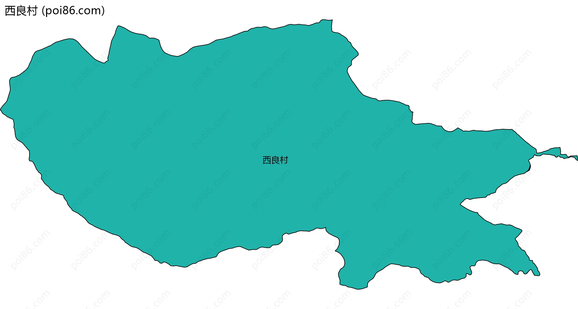 西良村边界地图