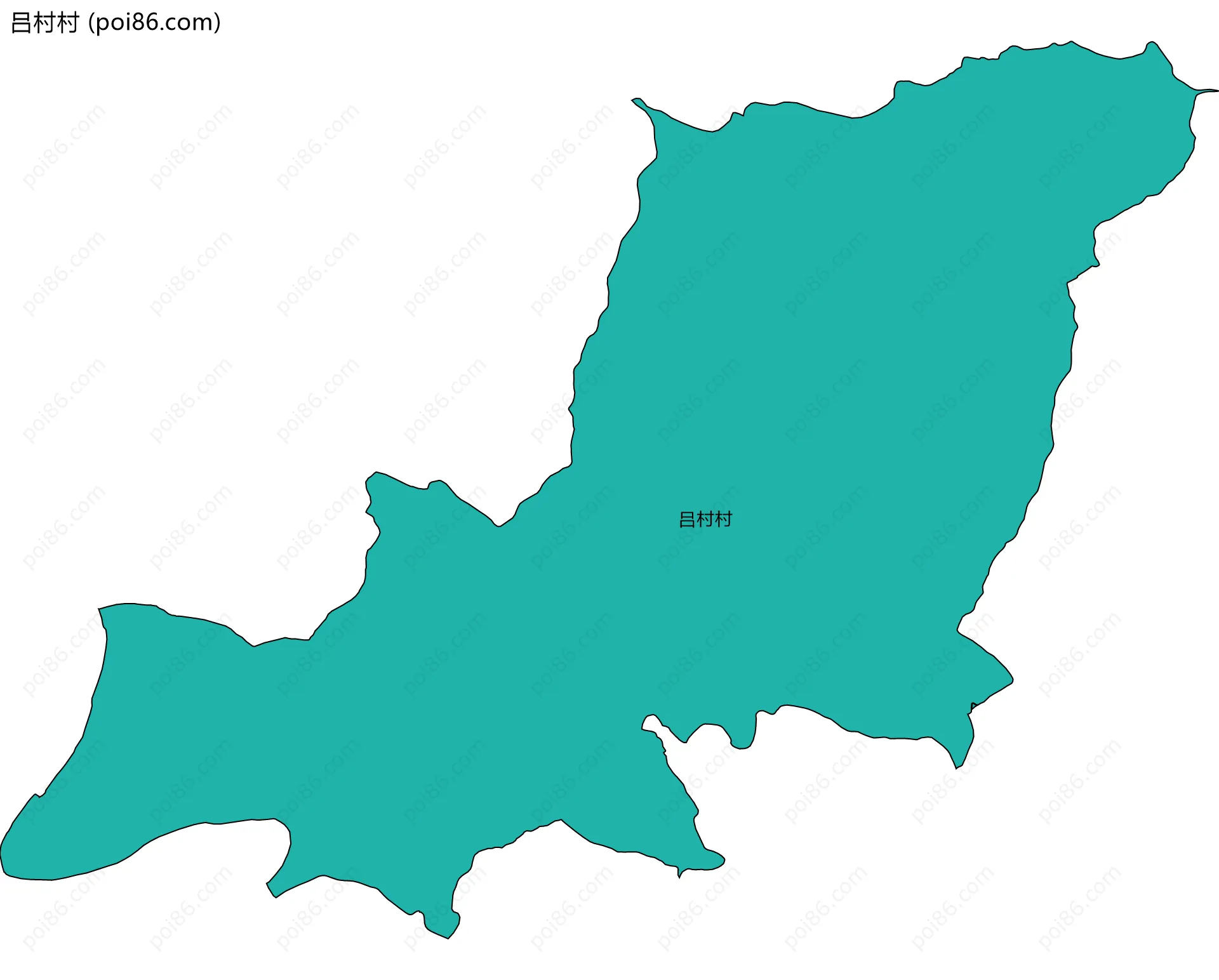 吕村村边界地图