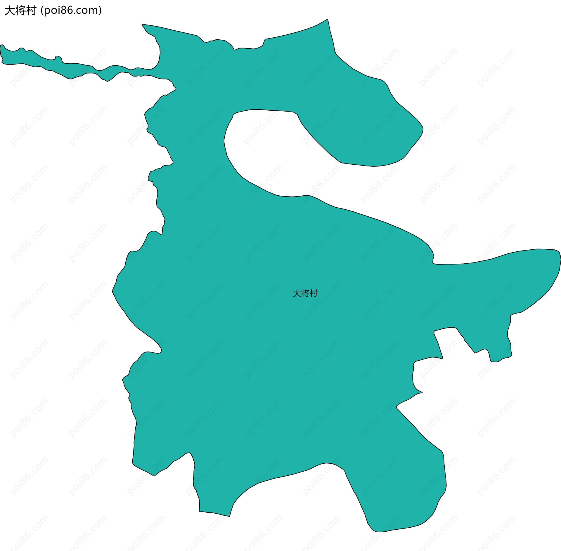 大将村边界地图