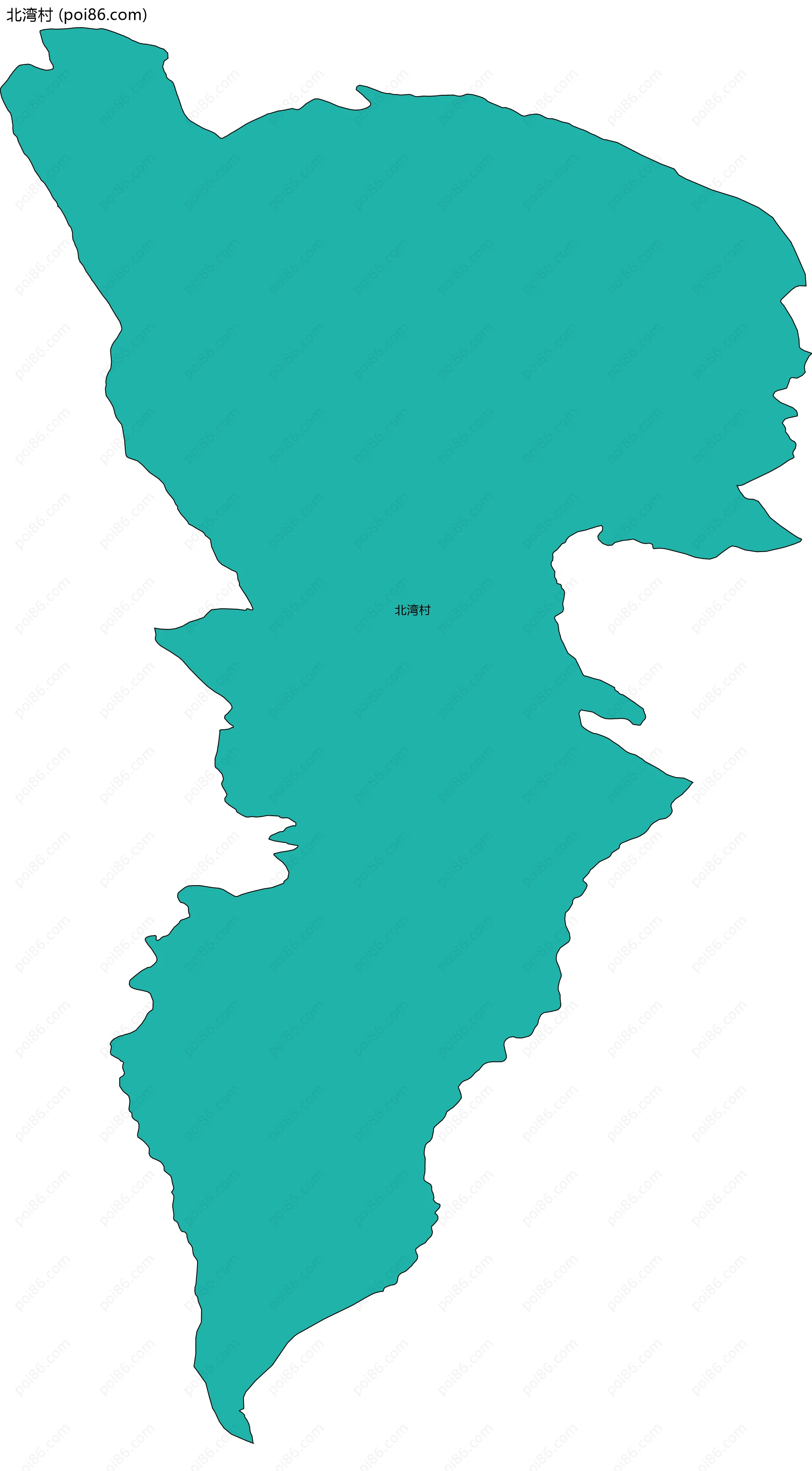 北湾村边界地图