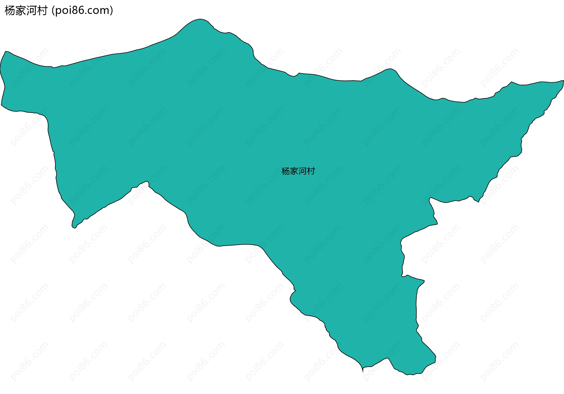 杨家河村边界地图