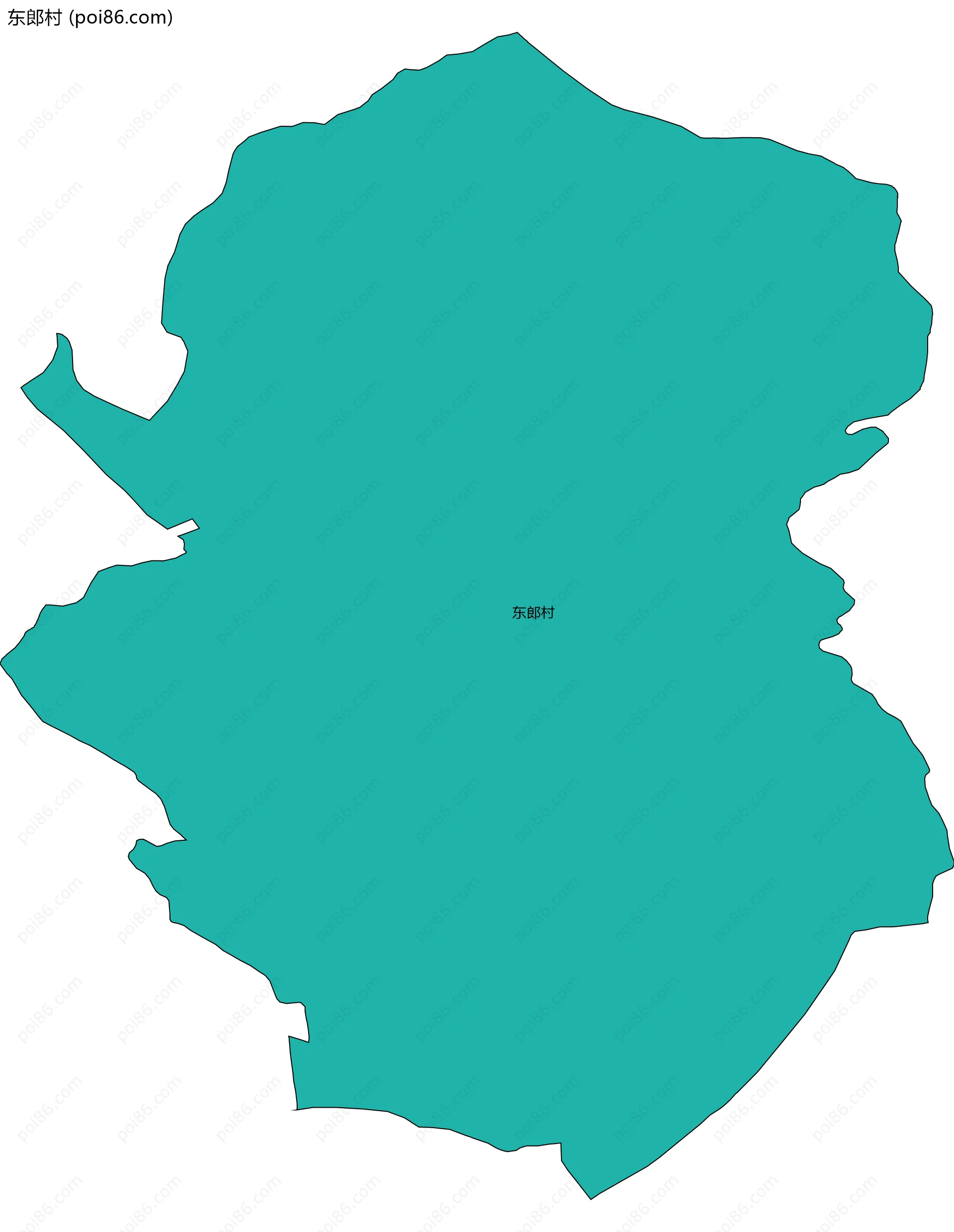 东郎村边界地图