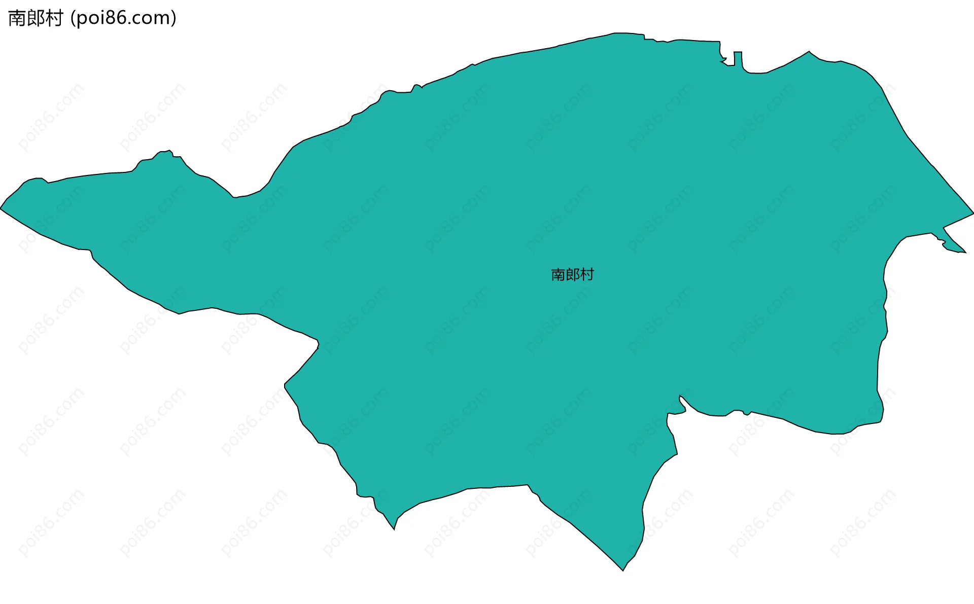 南郎村边界地图