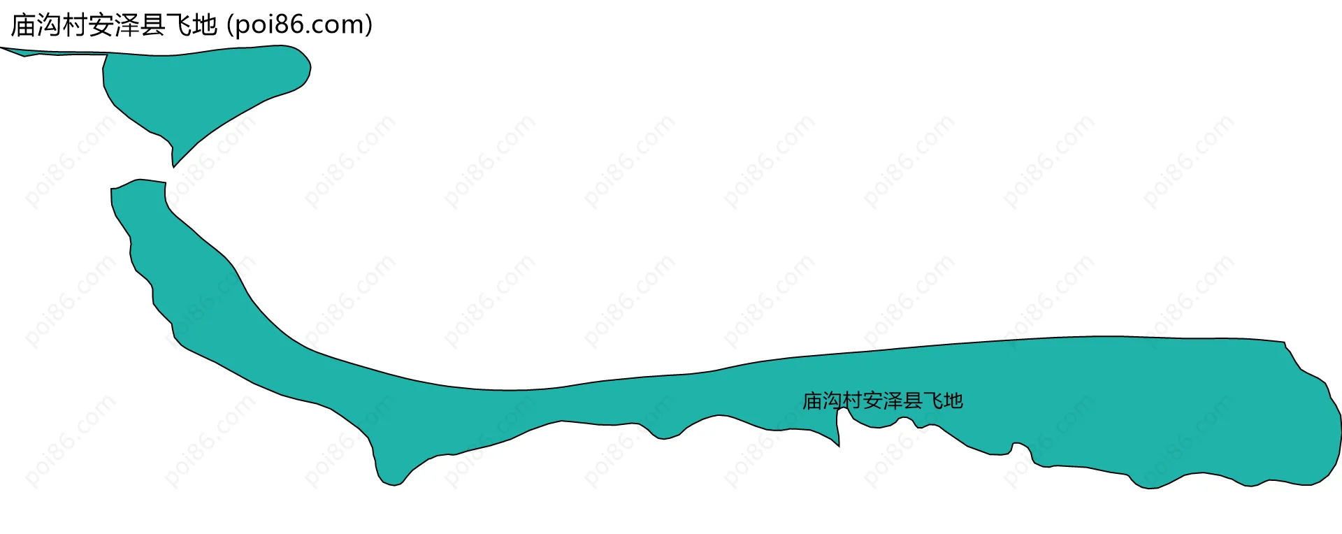 庙沟村安泽县飞地边界地图