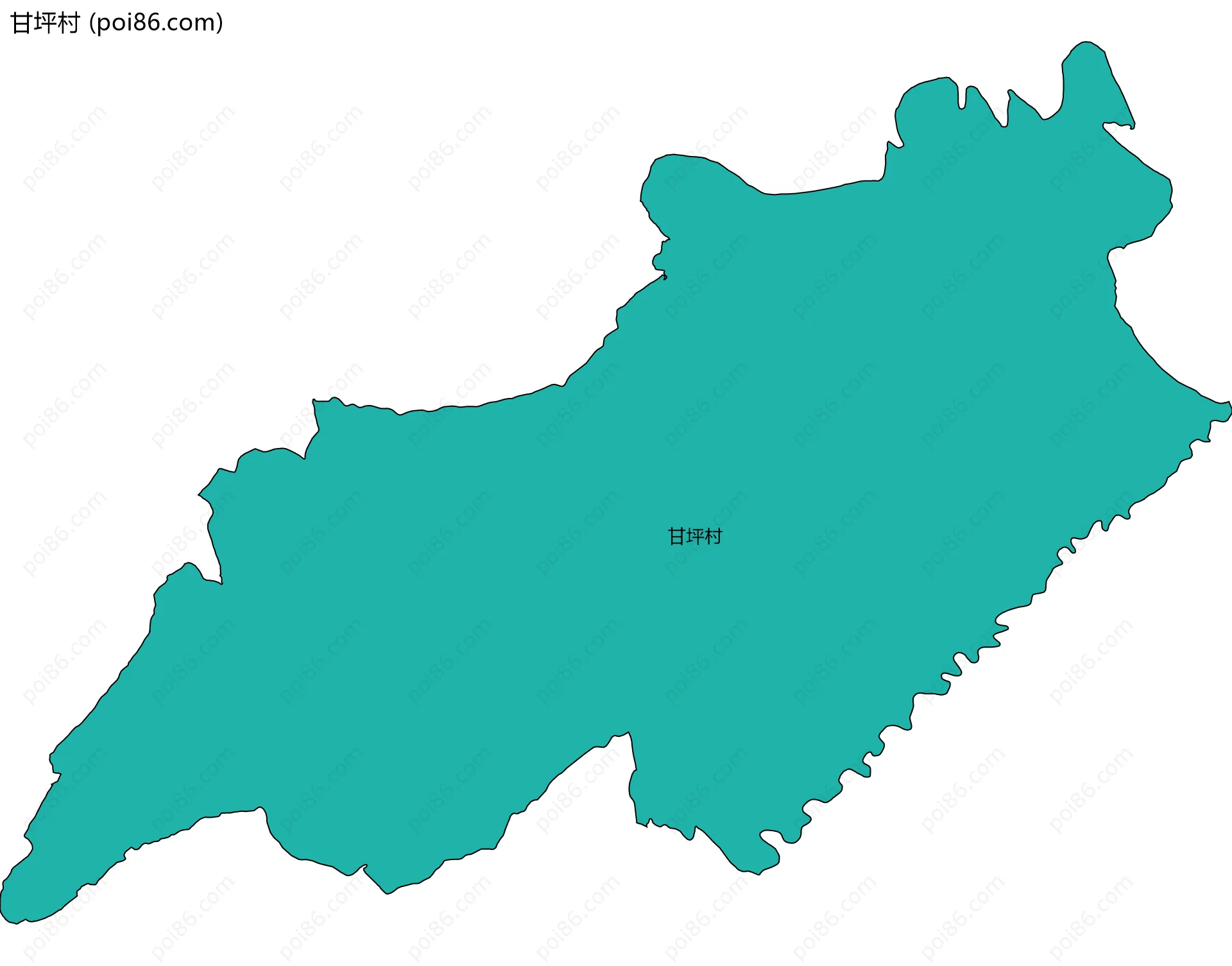 甘坪村边界地图
