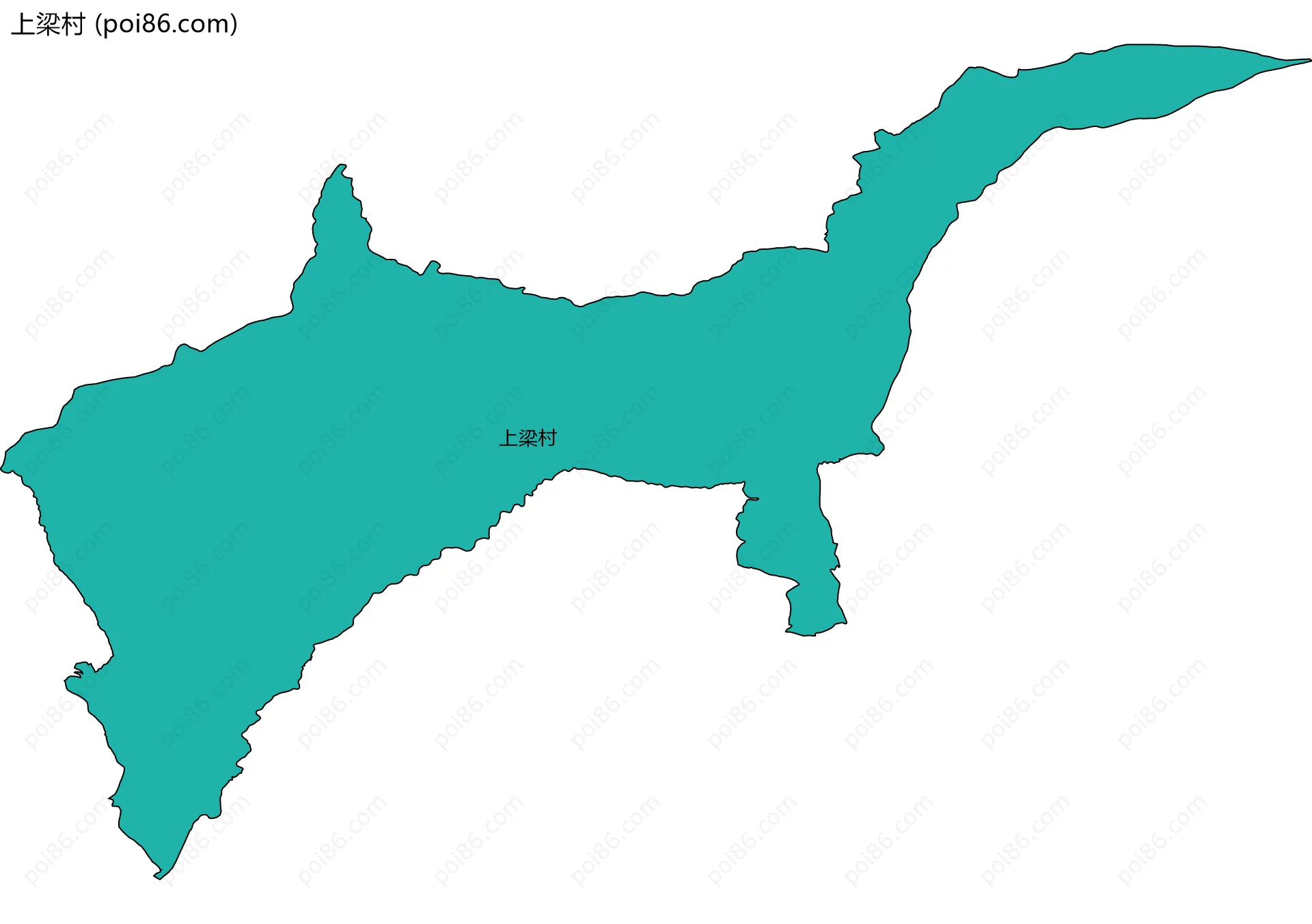 上梁村边界地图