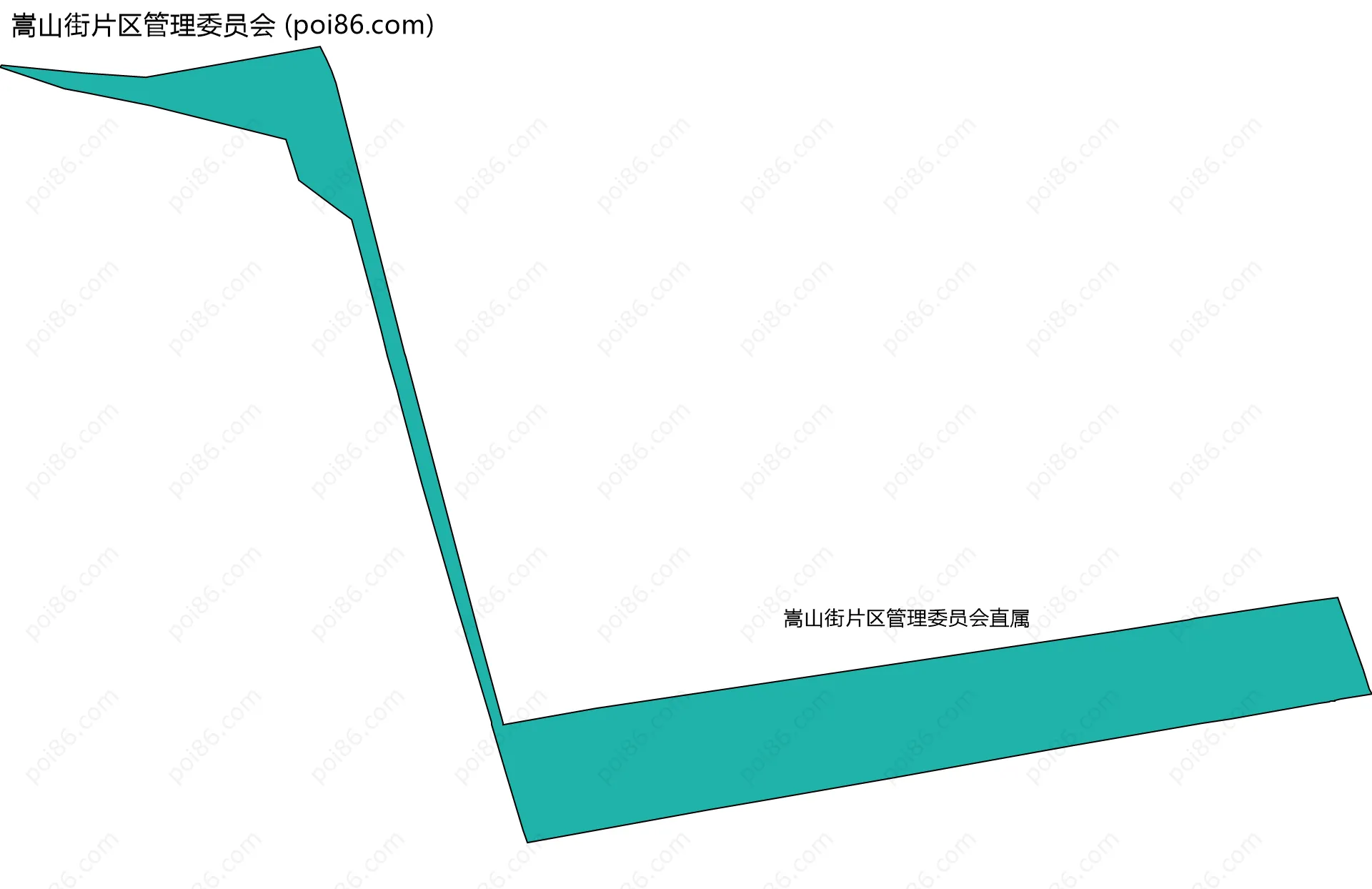 嵩山街片区管理委员会边界地图(五级行政区划)