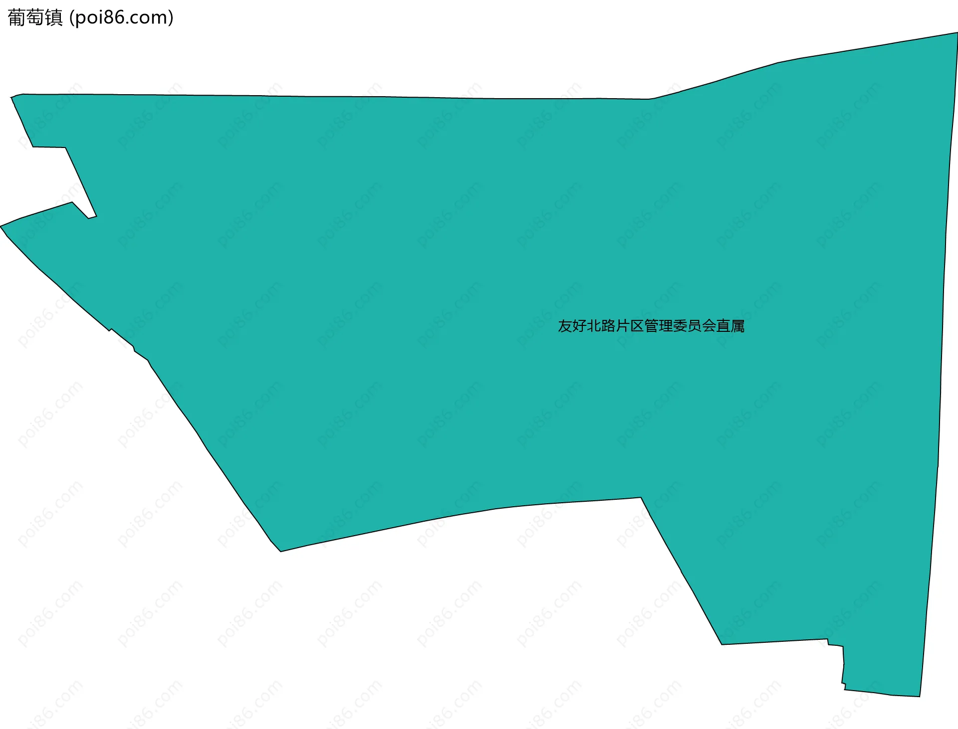 葡萄镇边界地图(五级行政区划)