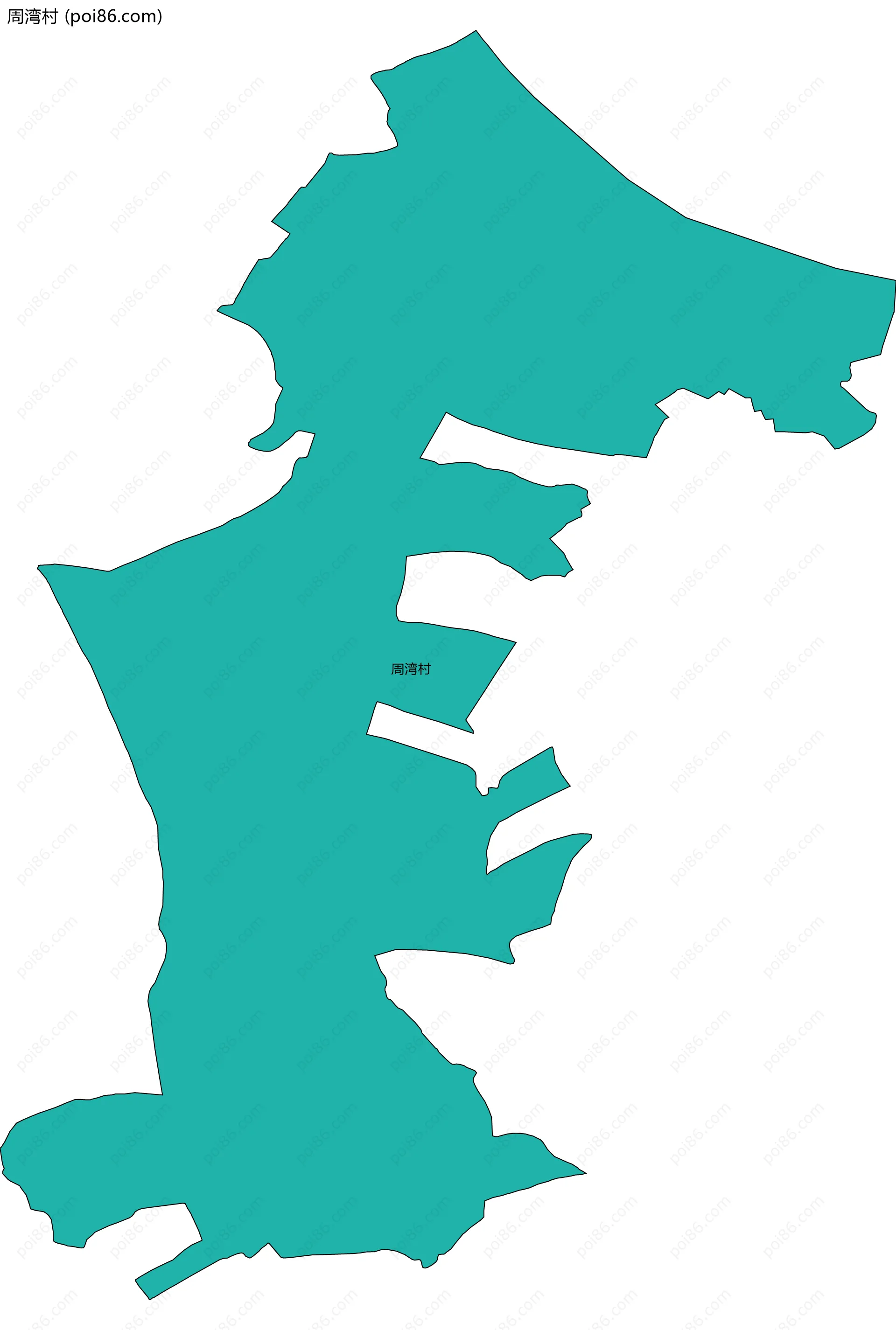 周湾村边界地图