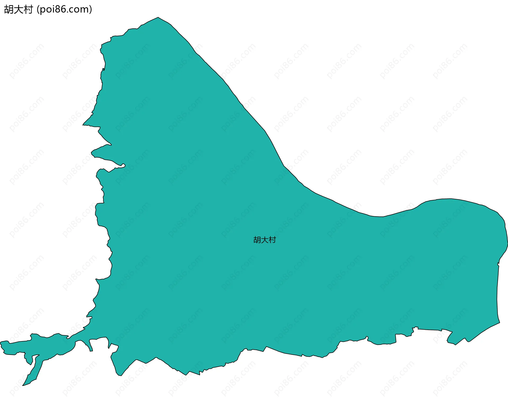 胡大村边界地图
