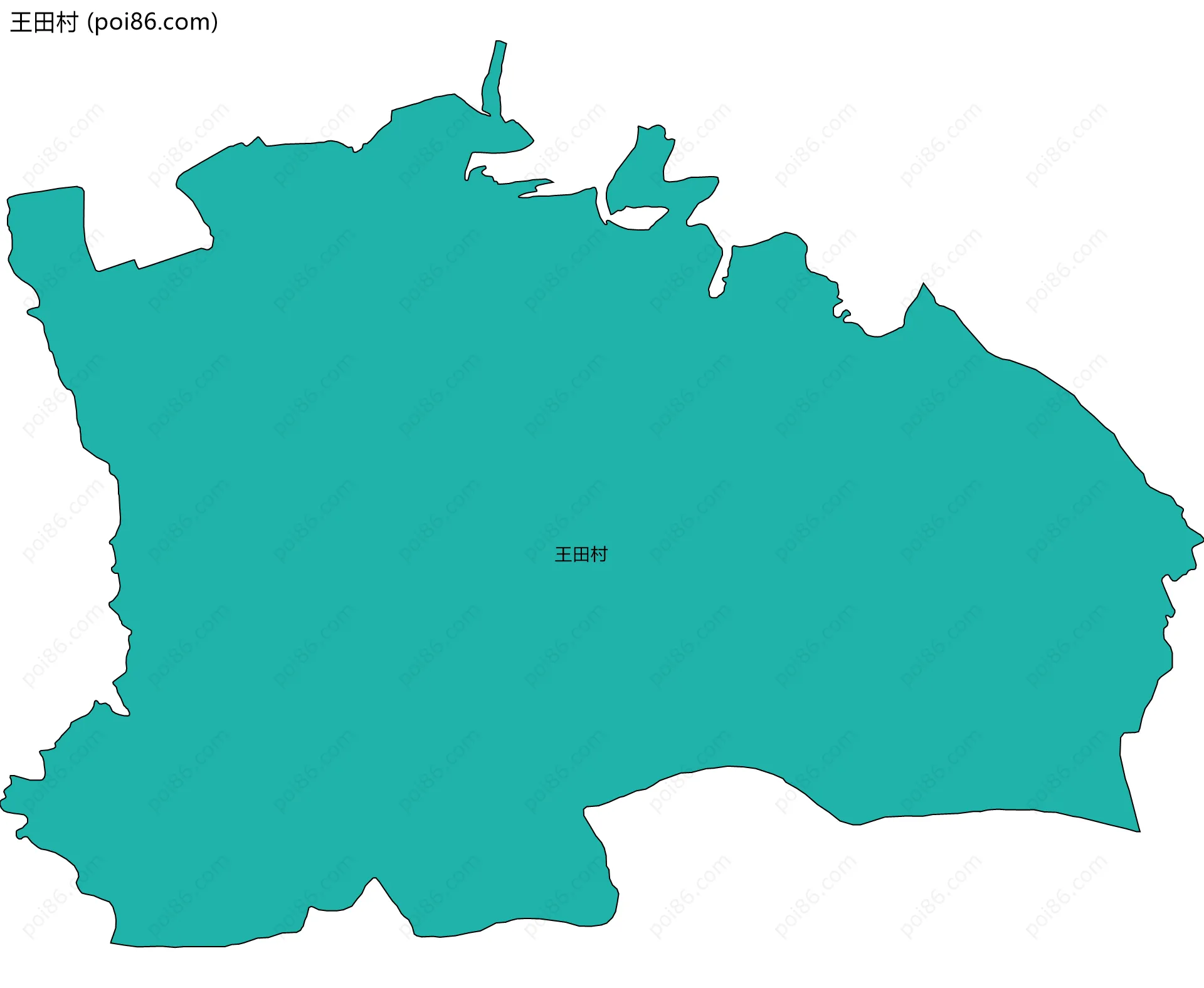 王田村边界地图