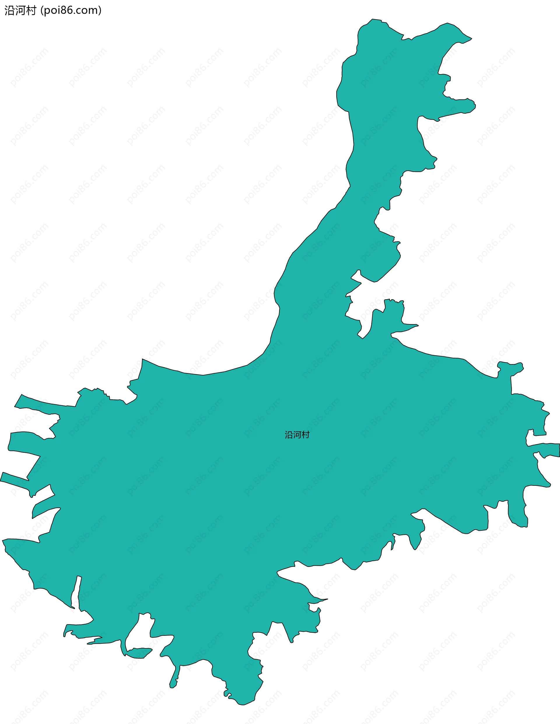 沿河村边界地图