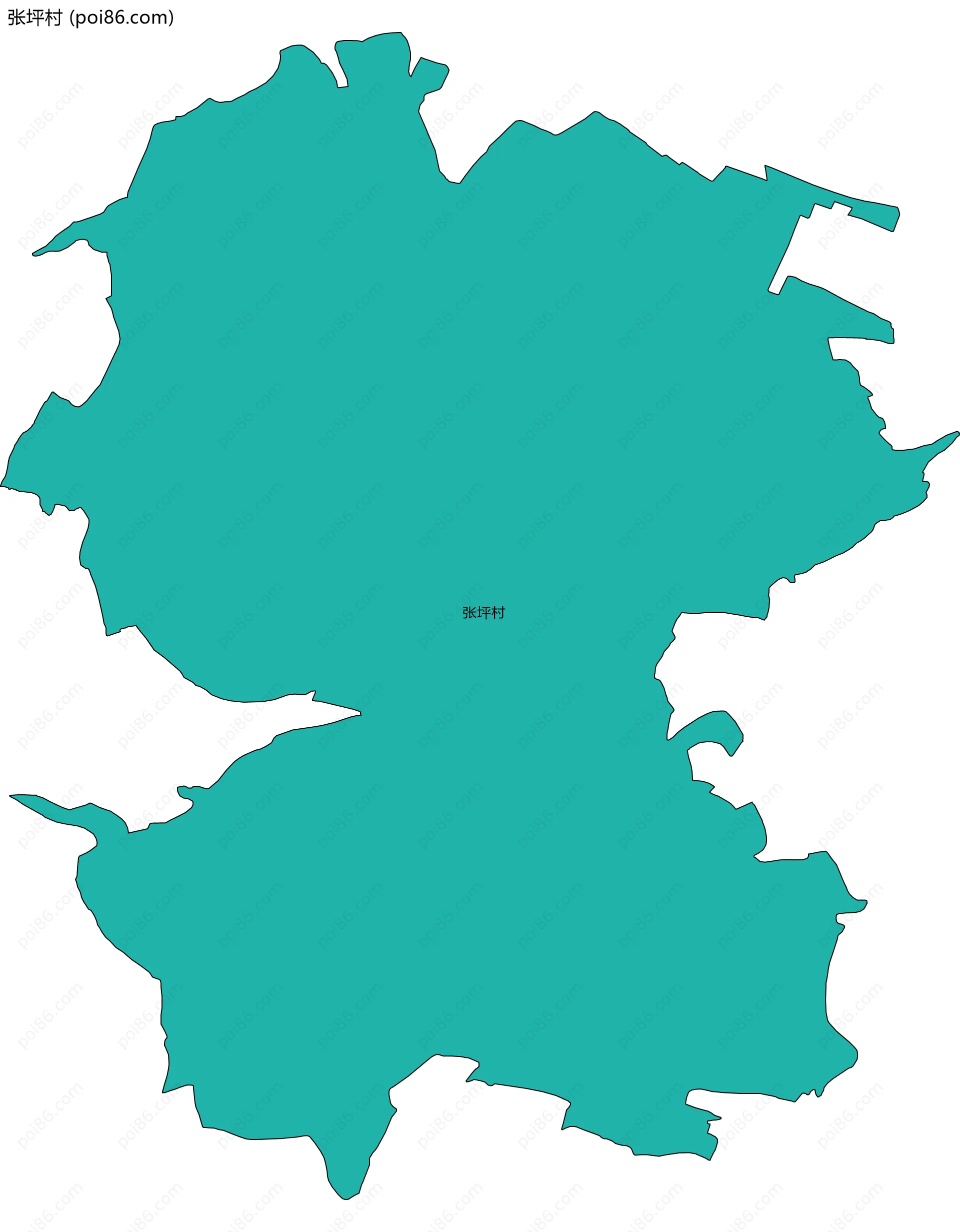 张坪村边界地图