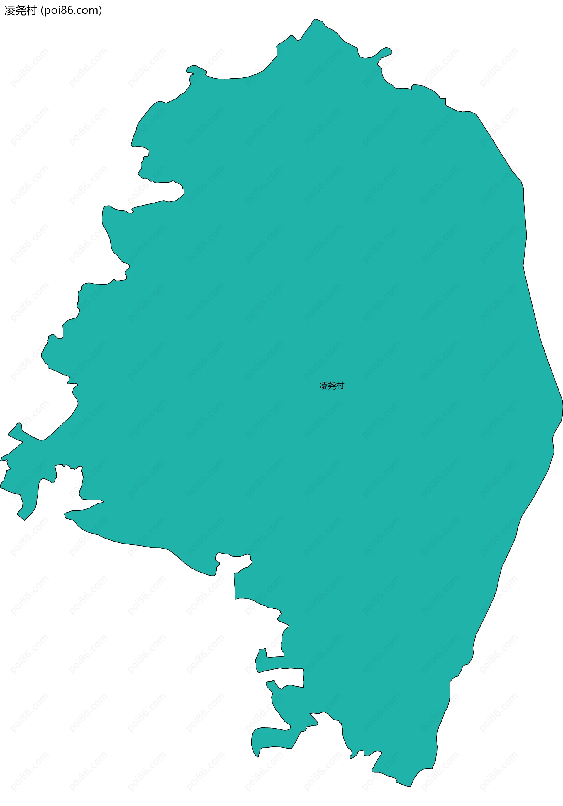 凌尧村边界地图