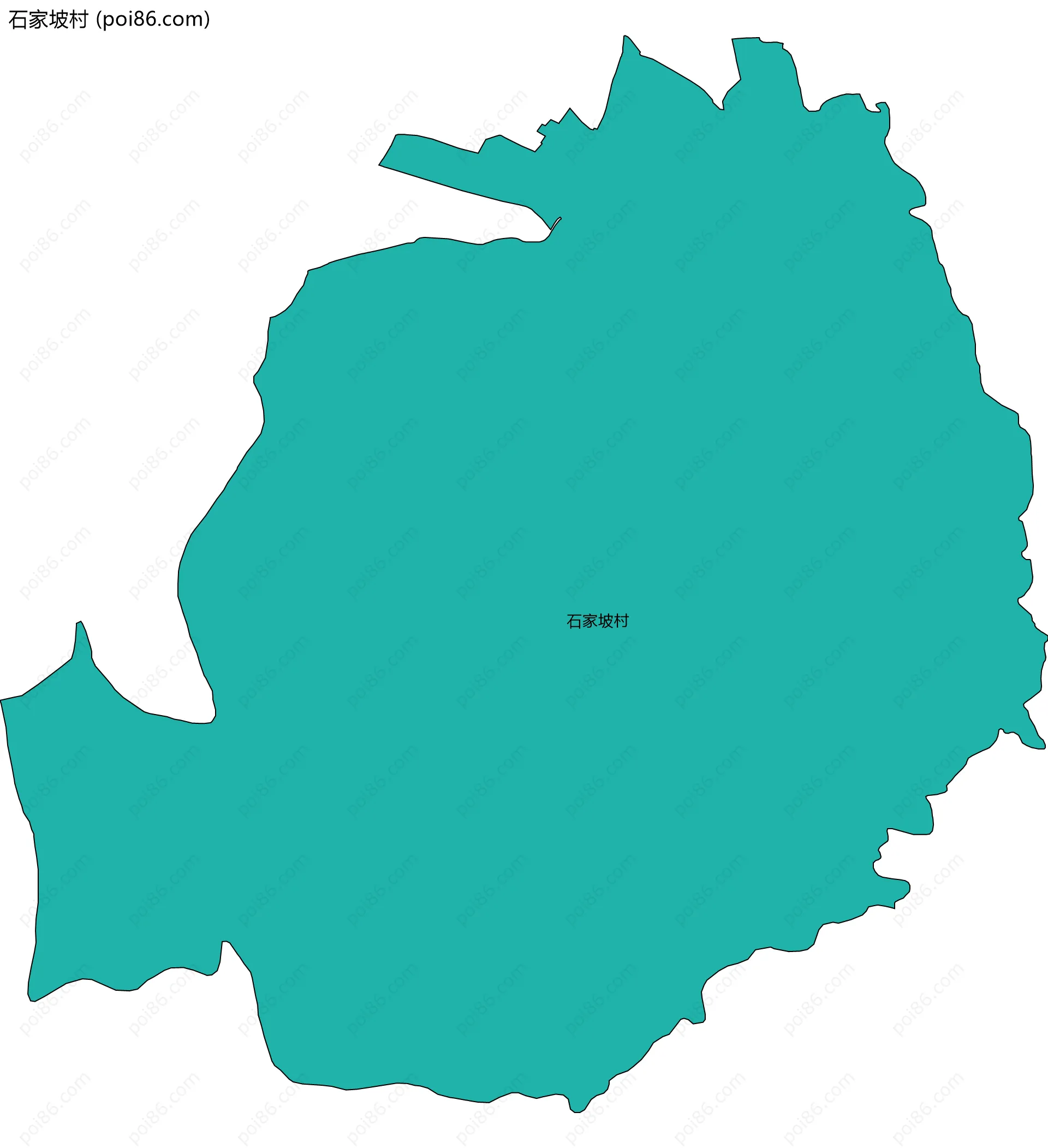 石家坡村边界地图