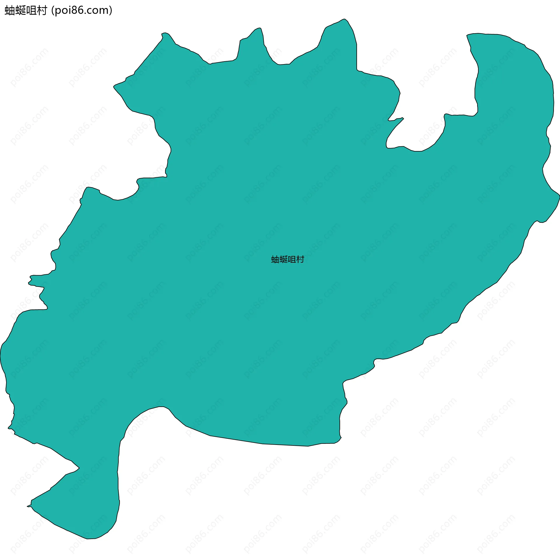 蚰蜒咀村边界地图