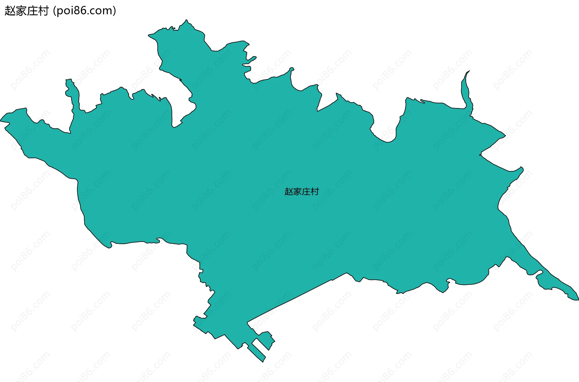 赵家庄村边界地图