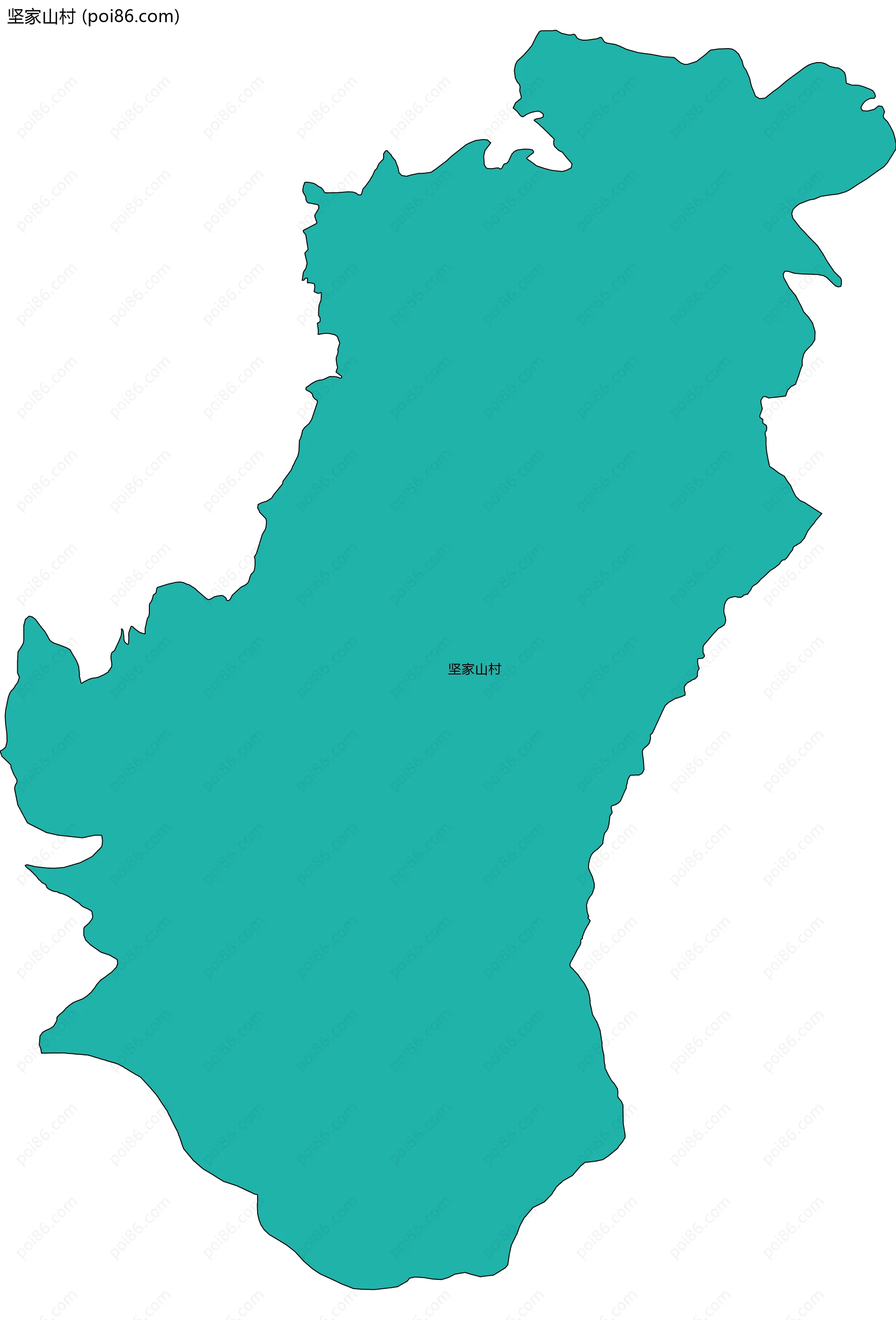 坚家山村边界地图