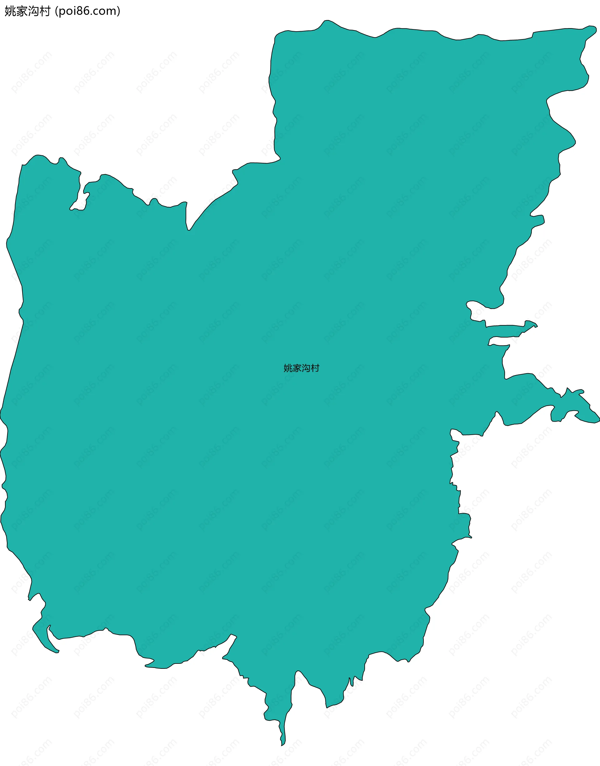 姚家沟村边界地图