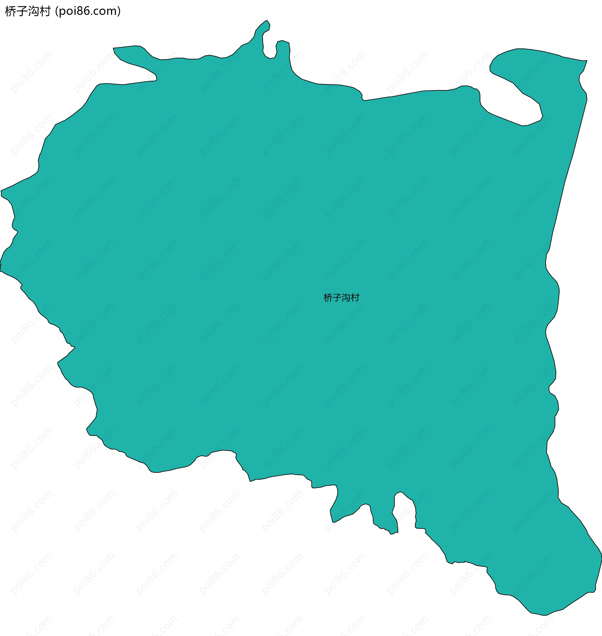 桥子沟村边界地图