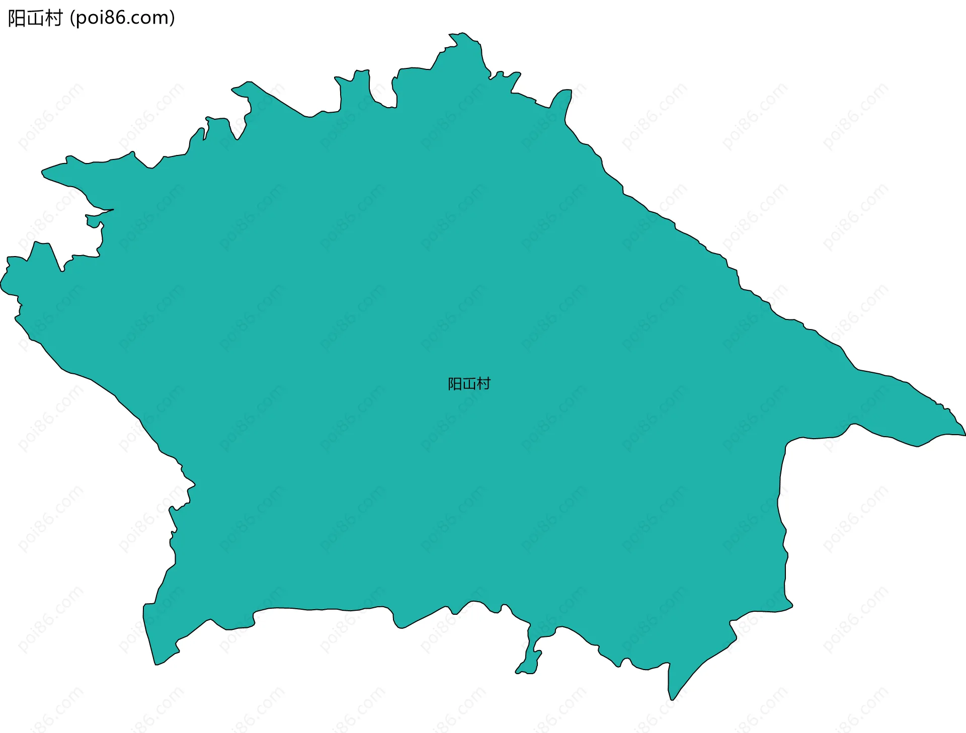 阳屲村边界地图