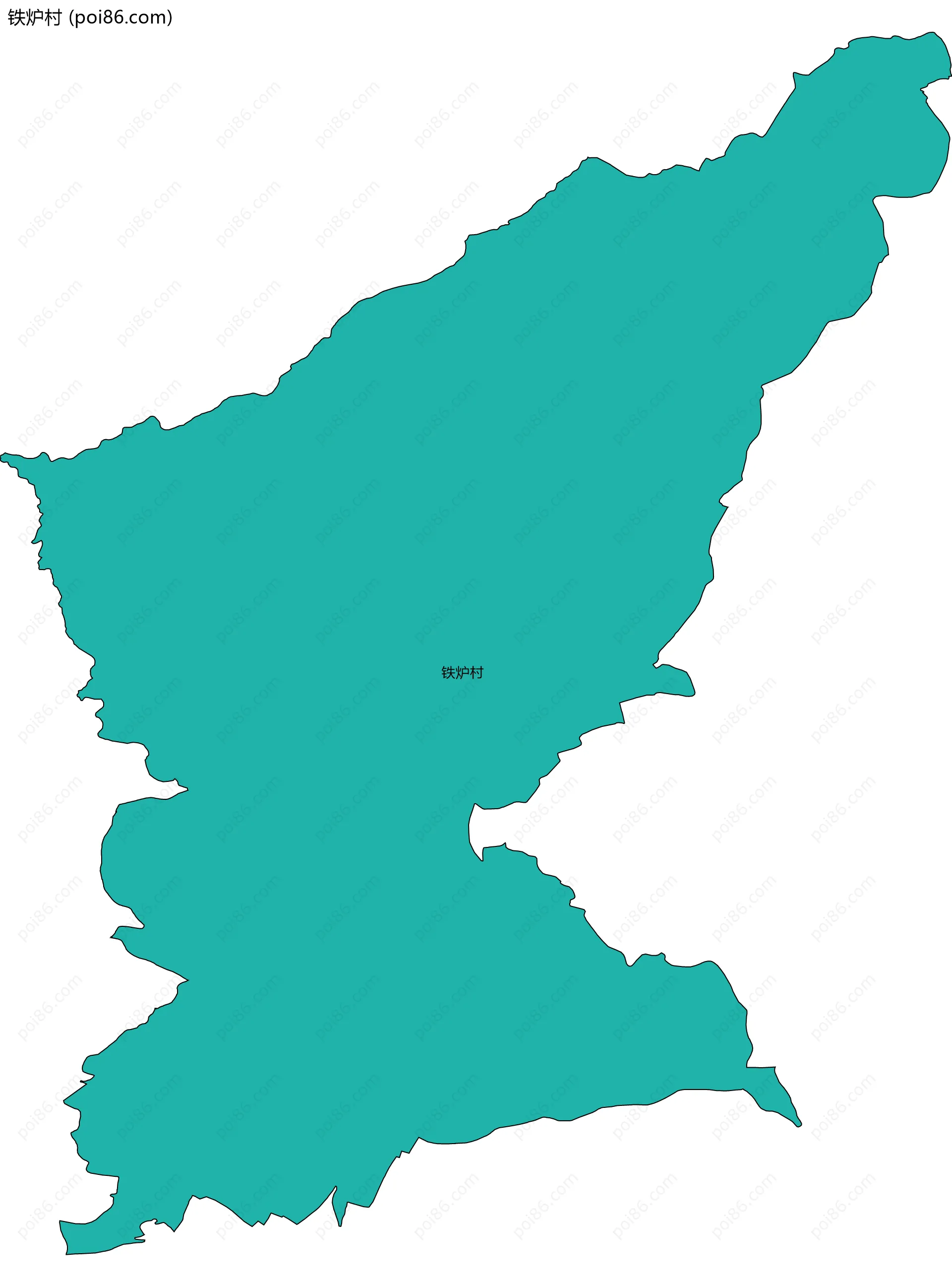 铁炉村边界地图