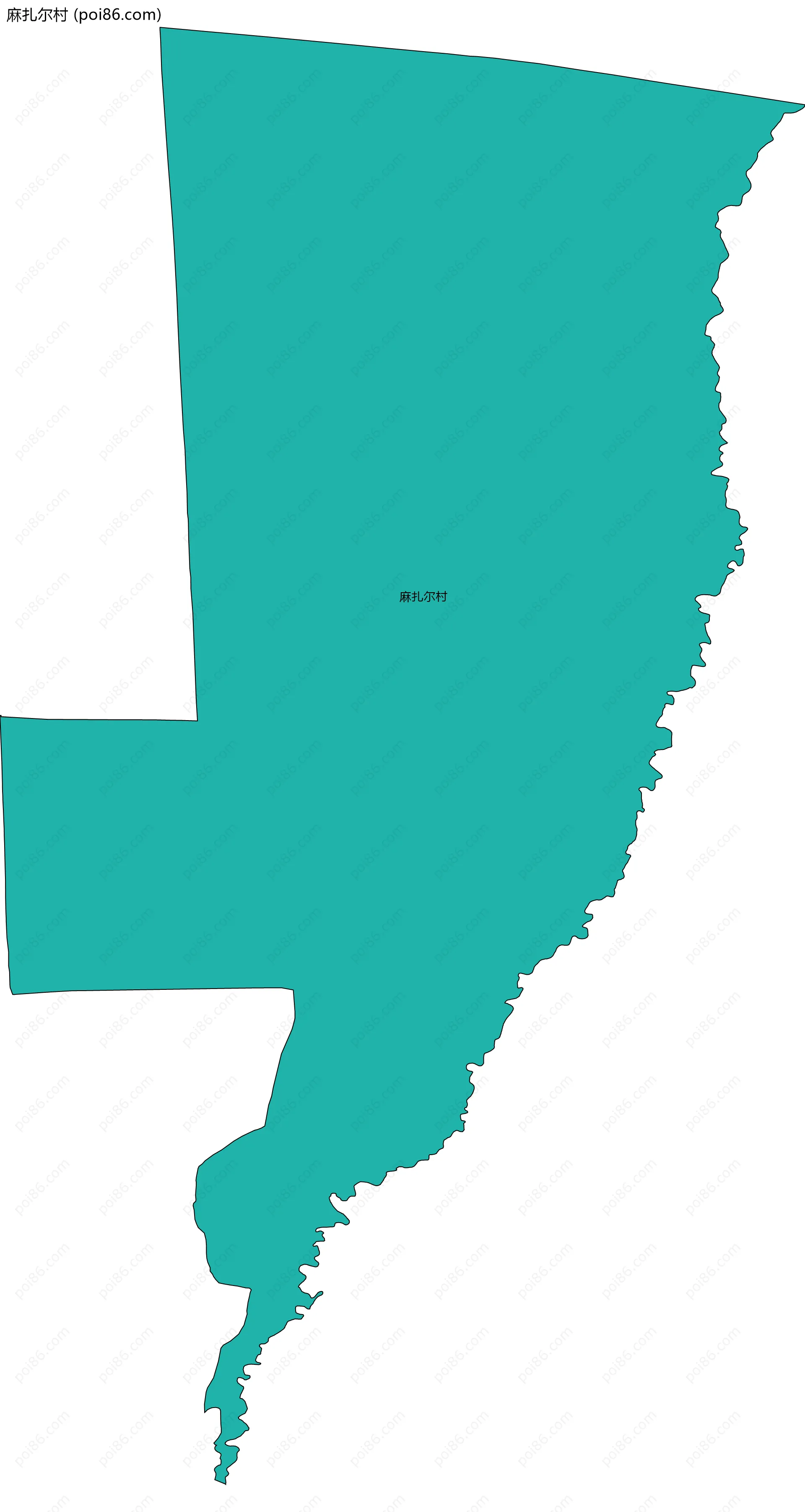 麻扎尔村边界地图