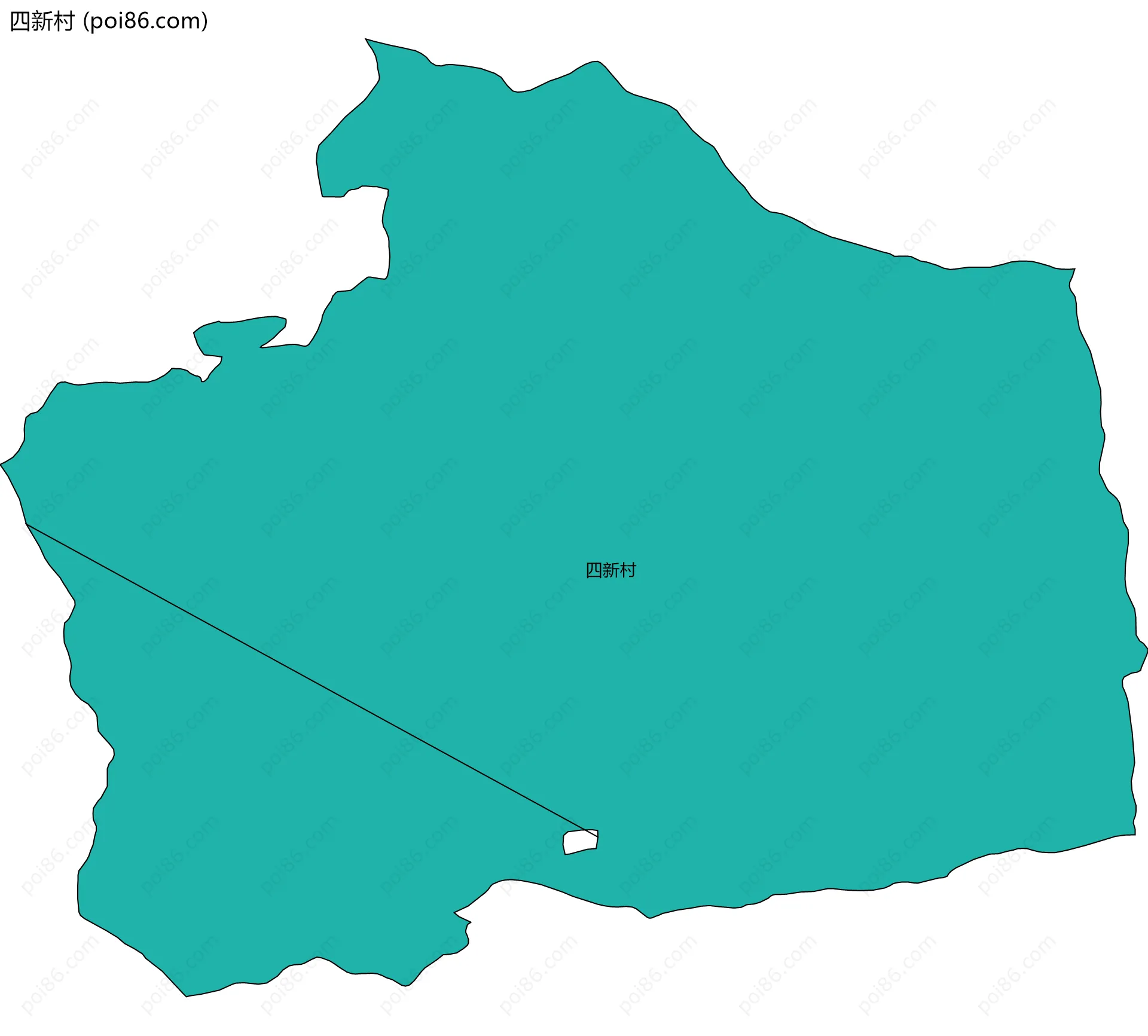 四新村边界地图