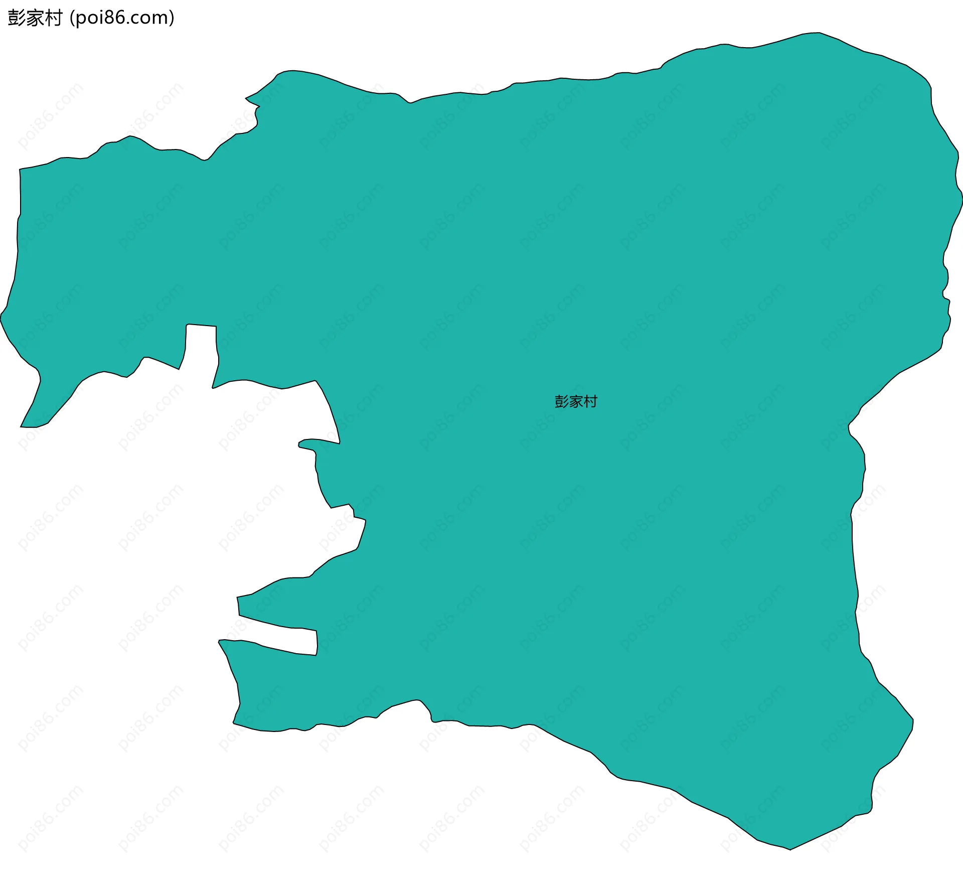 彭家村边界地图