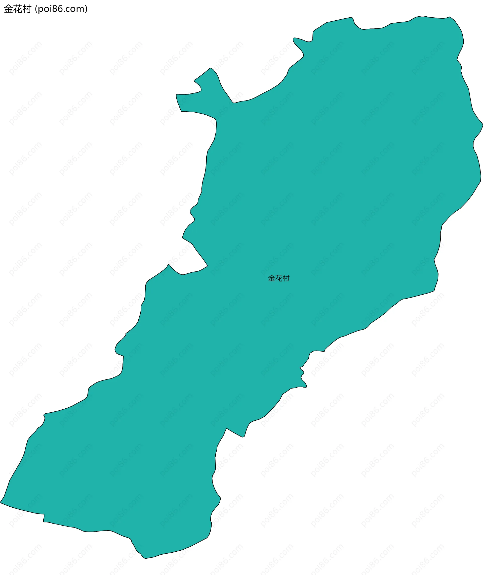 金花村边界地图