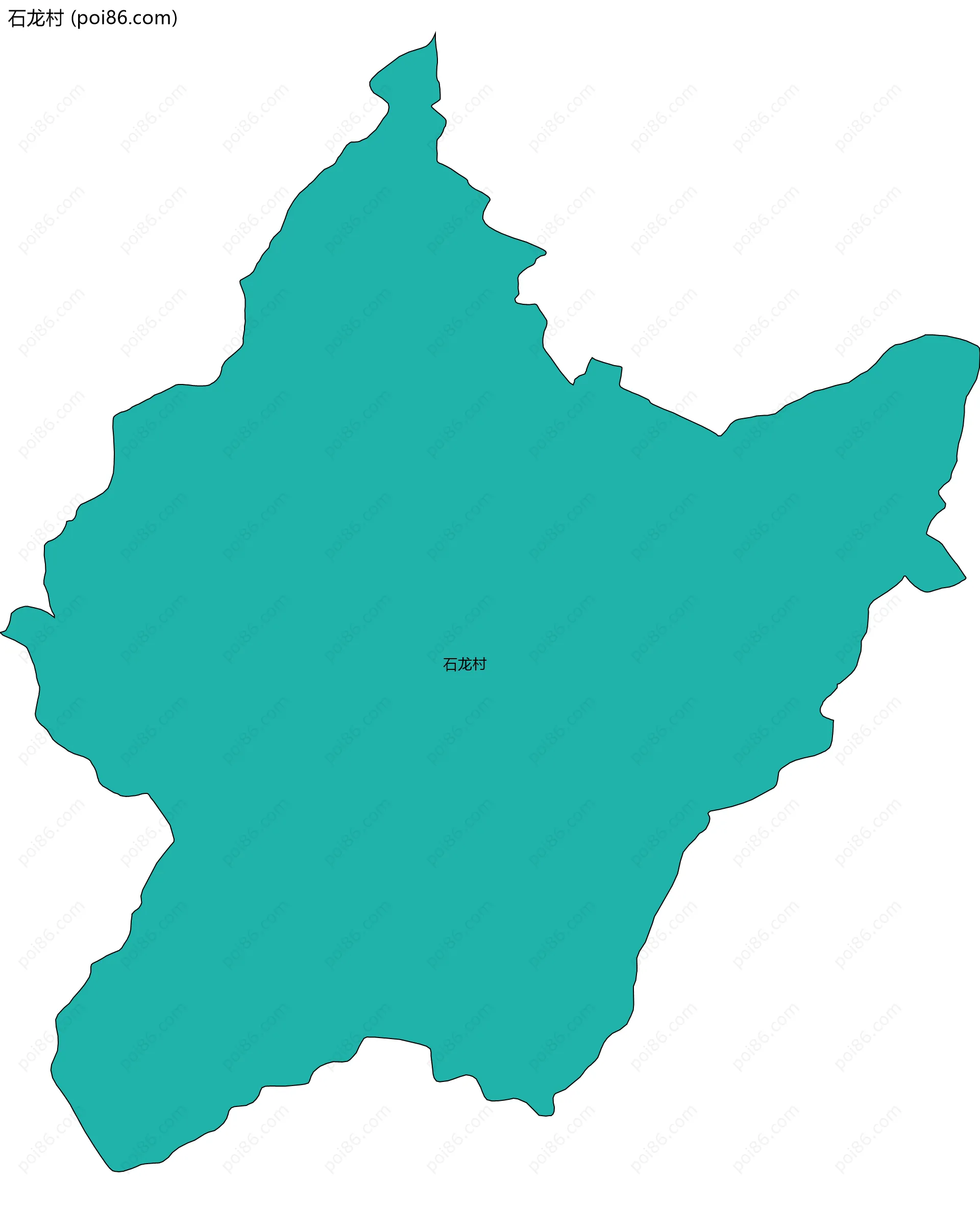 石龙村边界地图