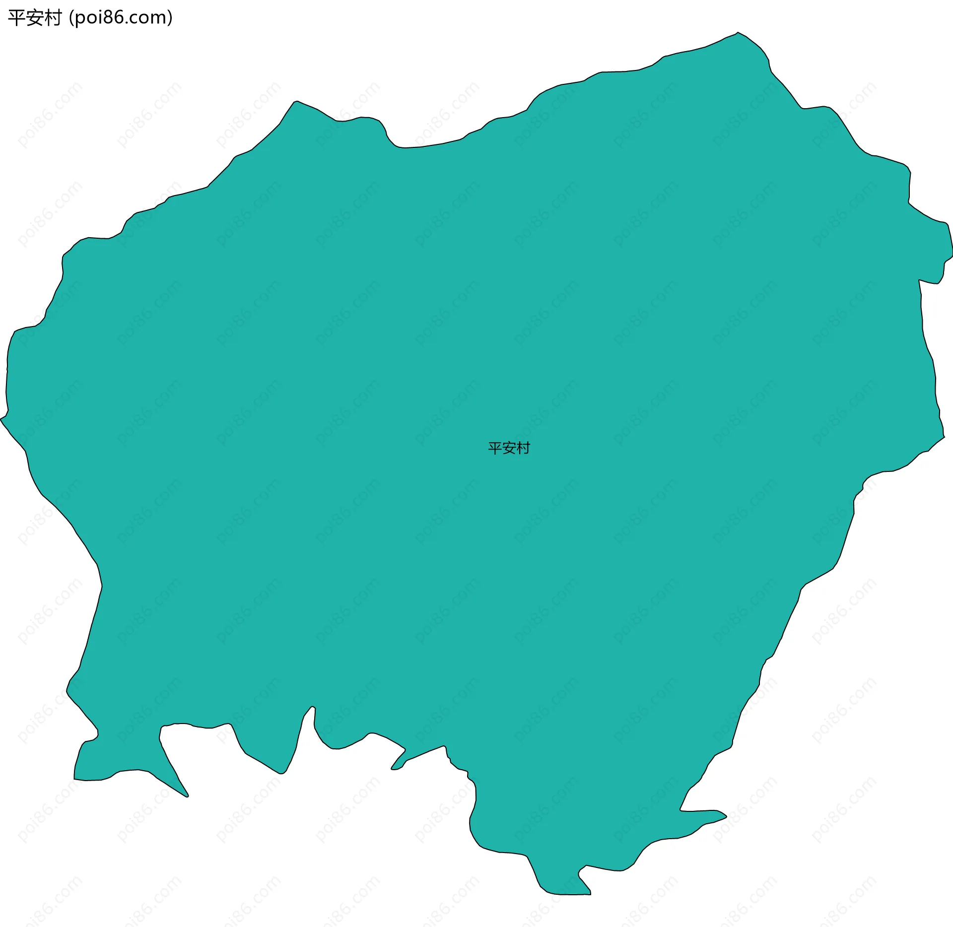 平安村边界地图
