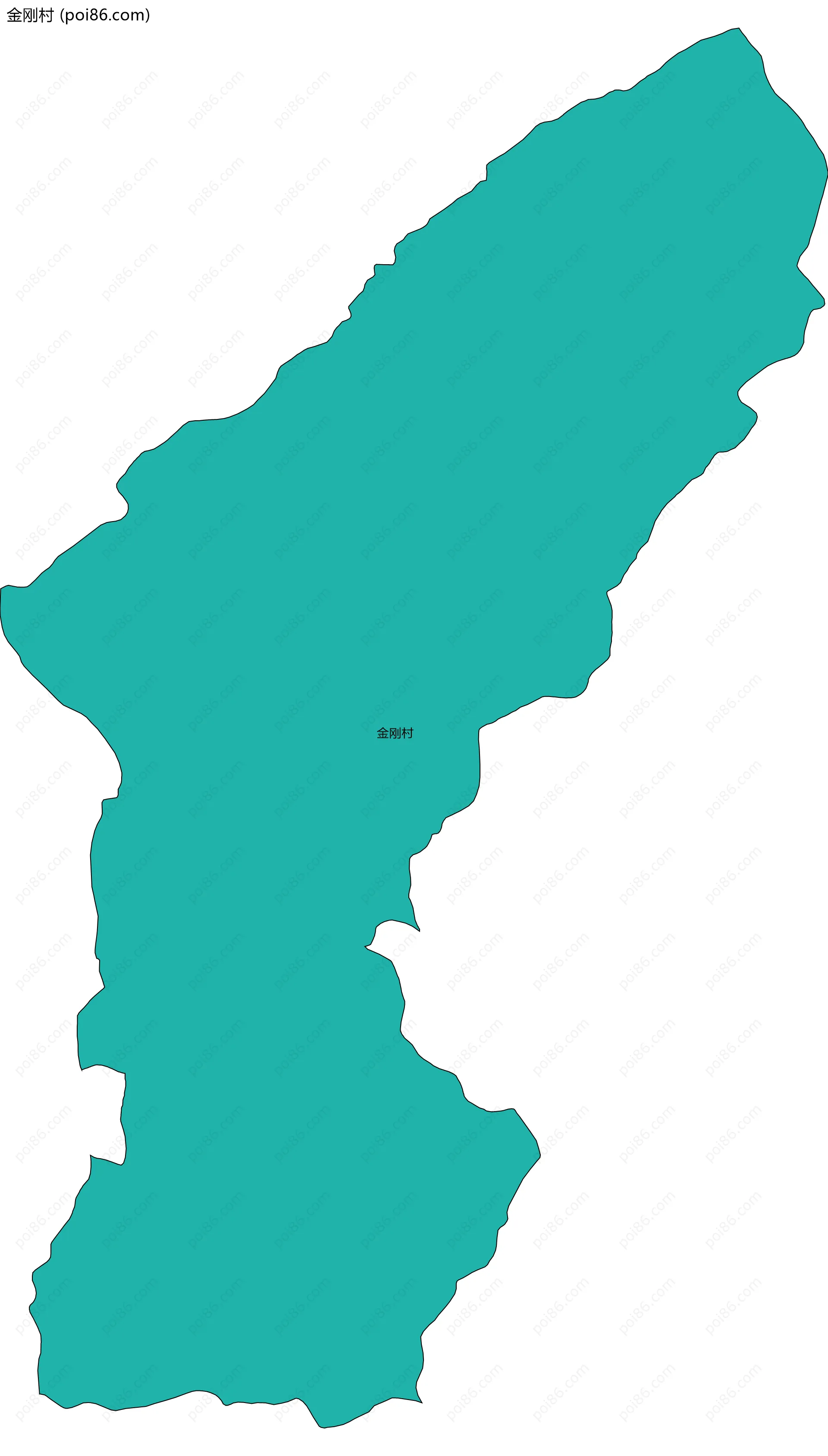 金刚村边界地图