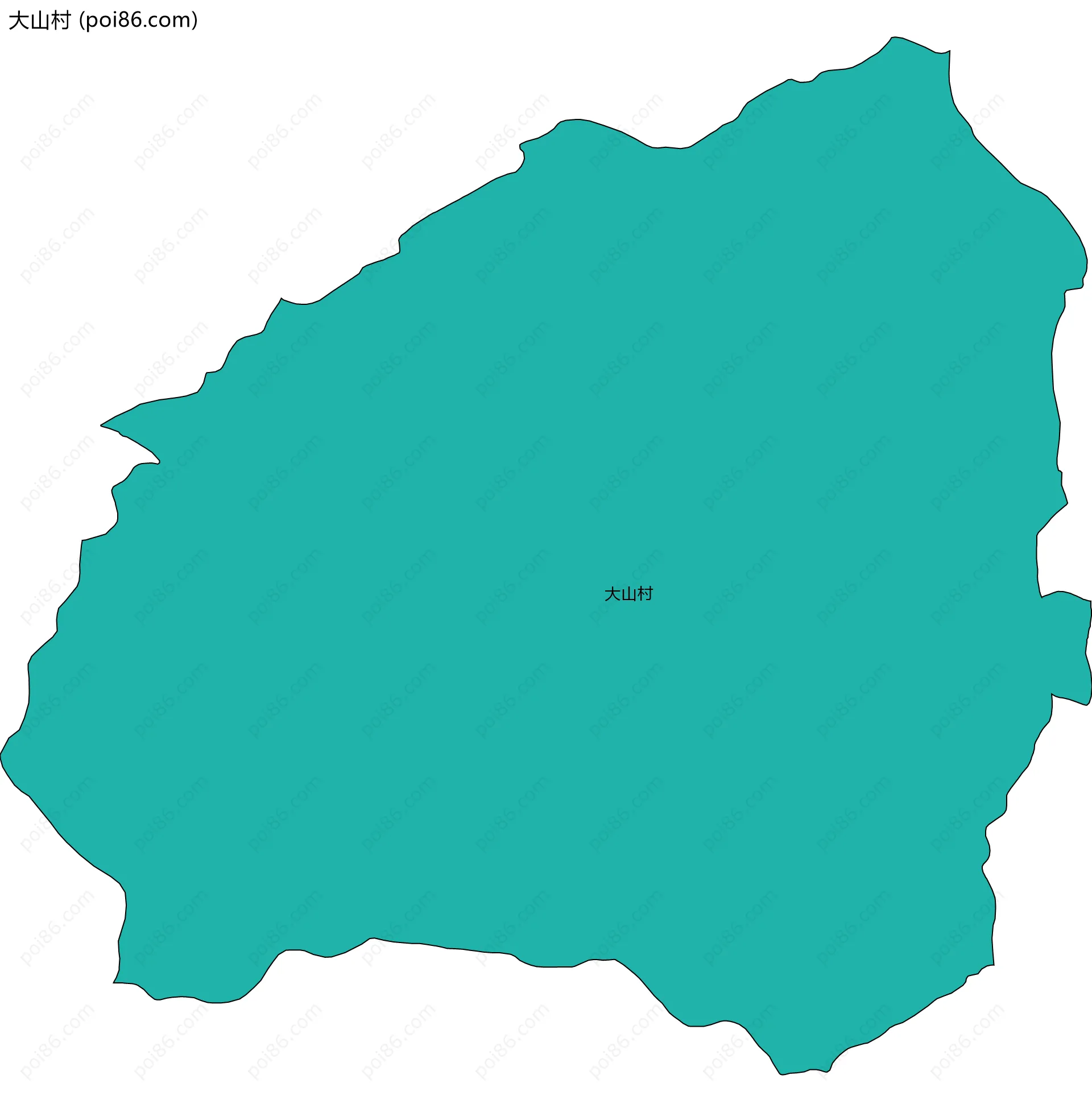 大山村边界地图