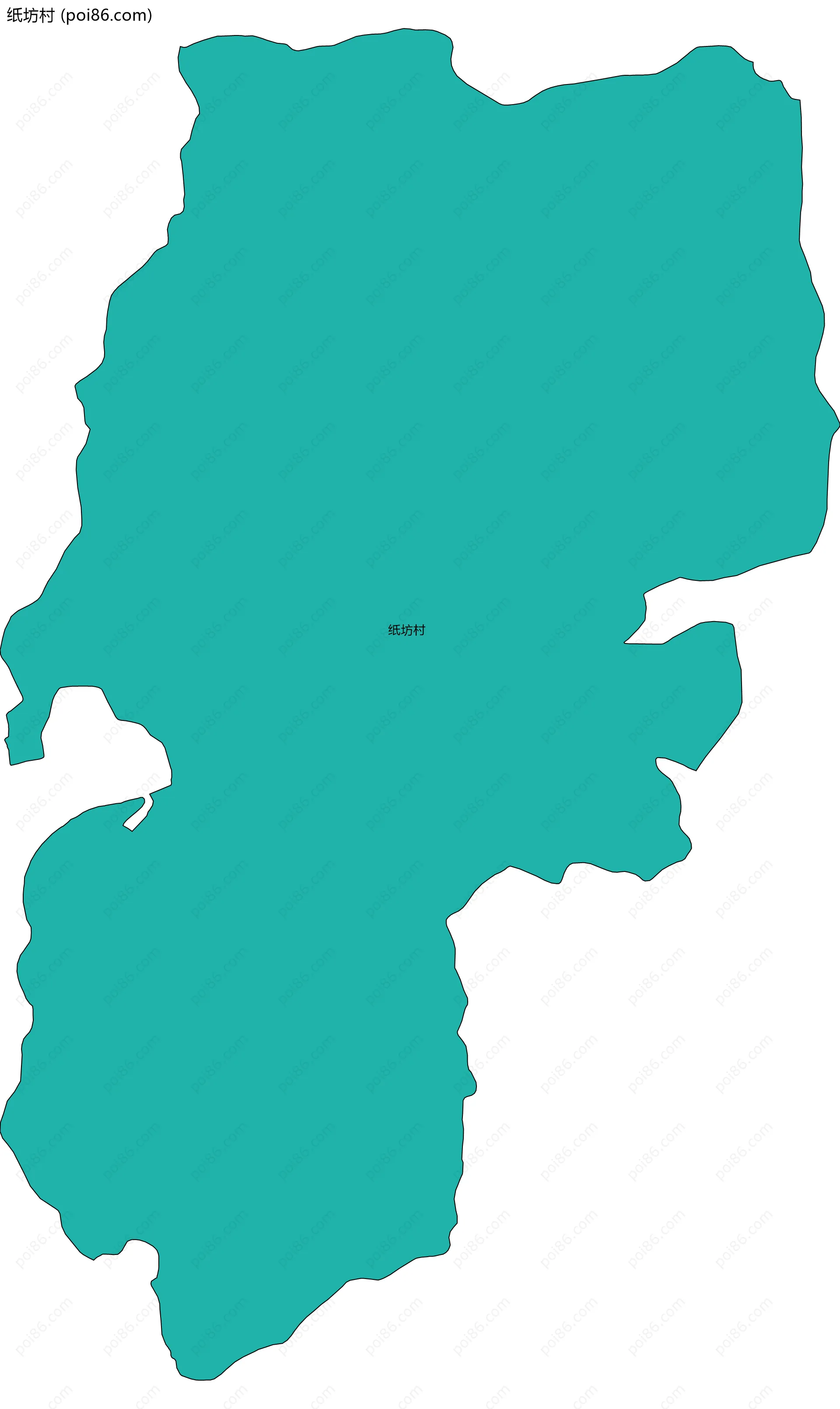 纸坊村边界地图