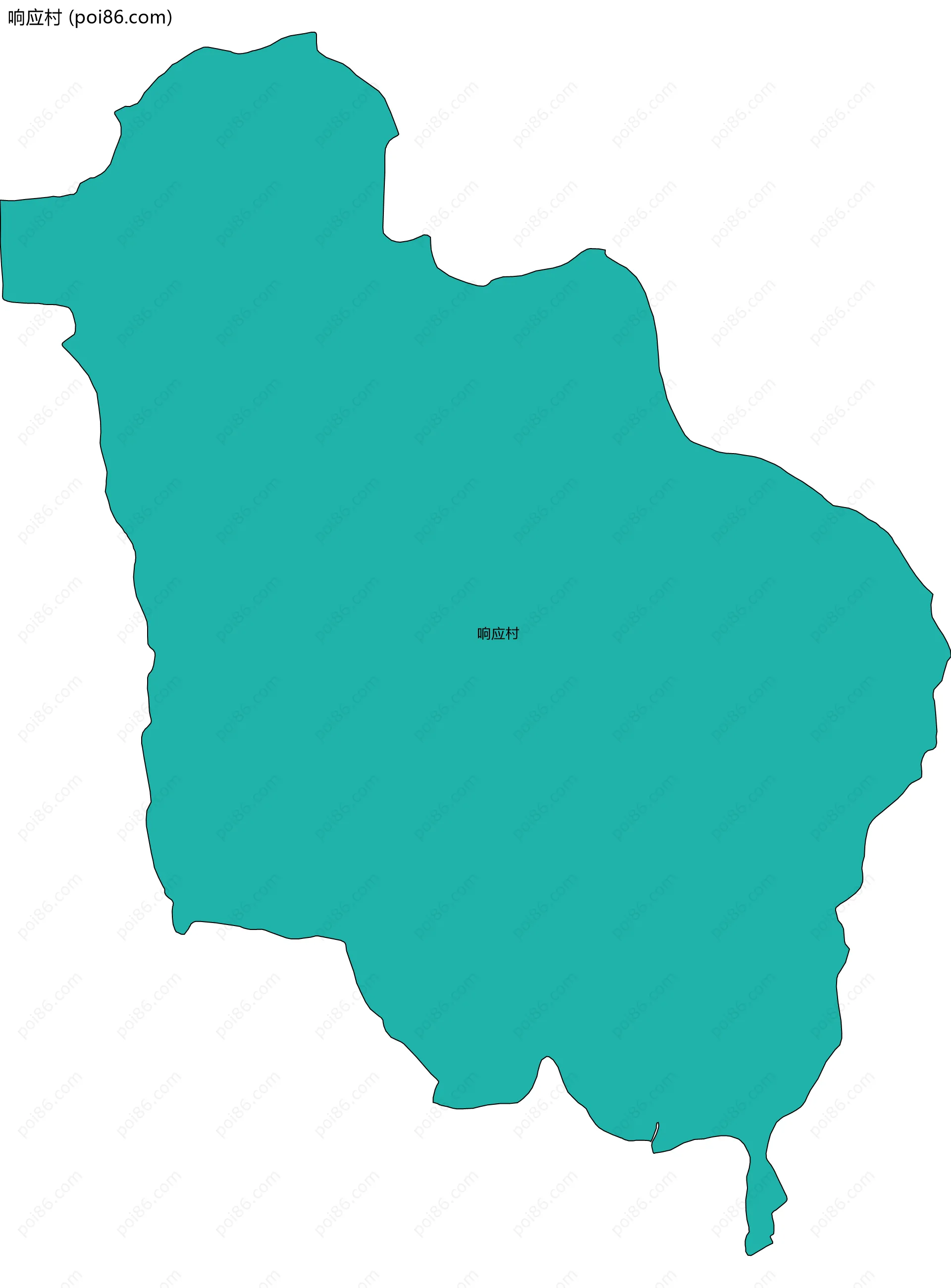 响应村边界地图