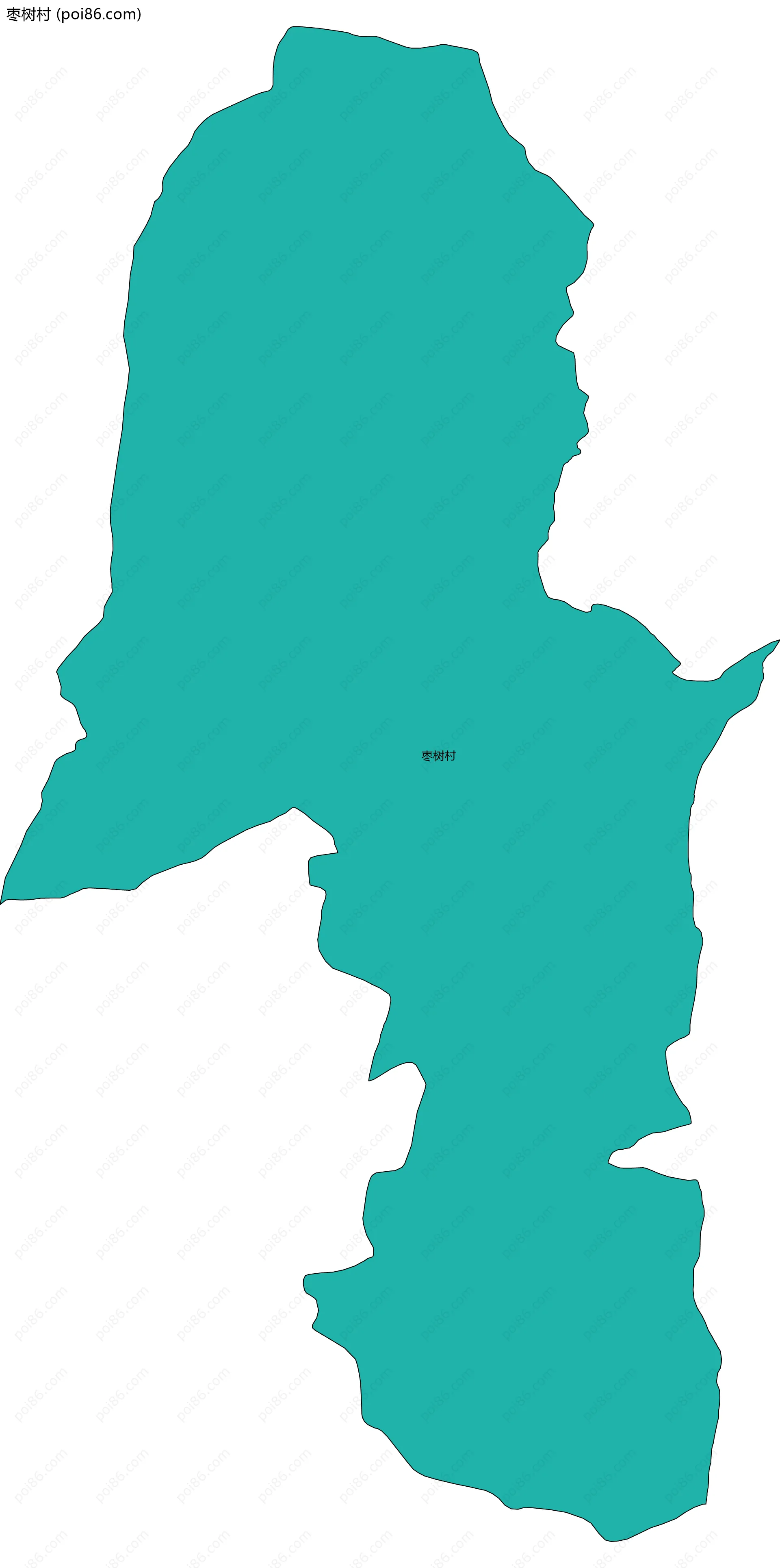 枣树村边界地图