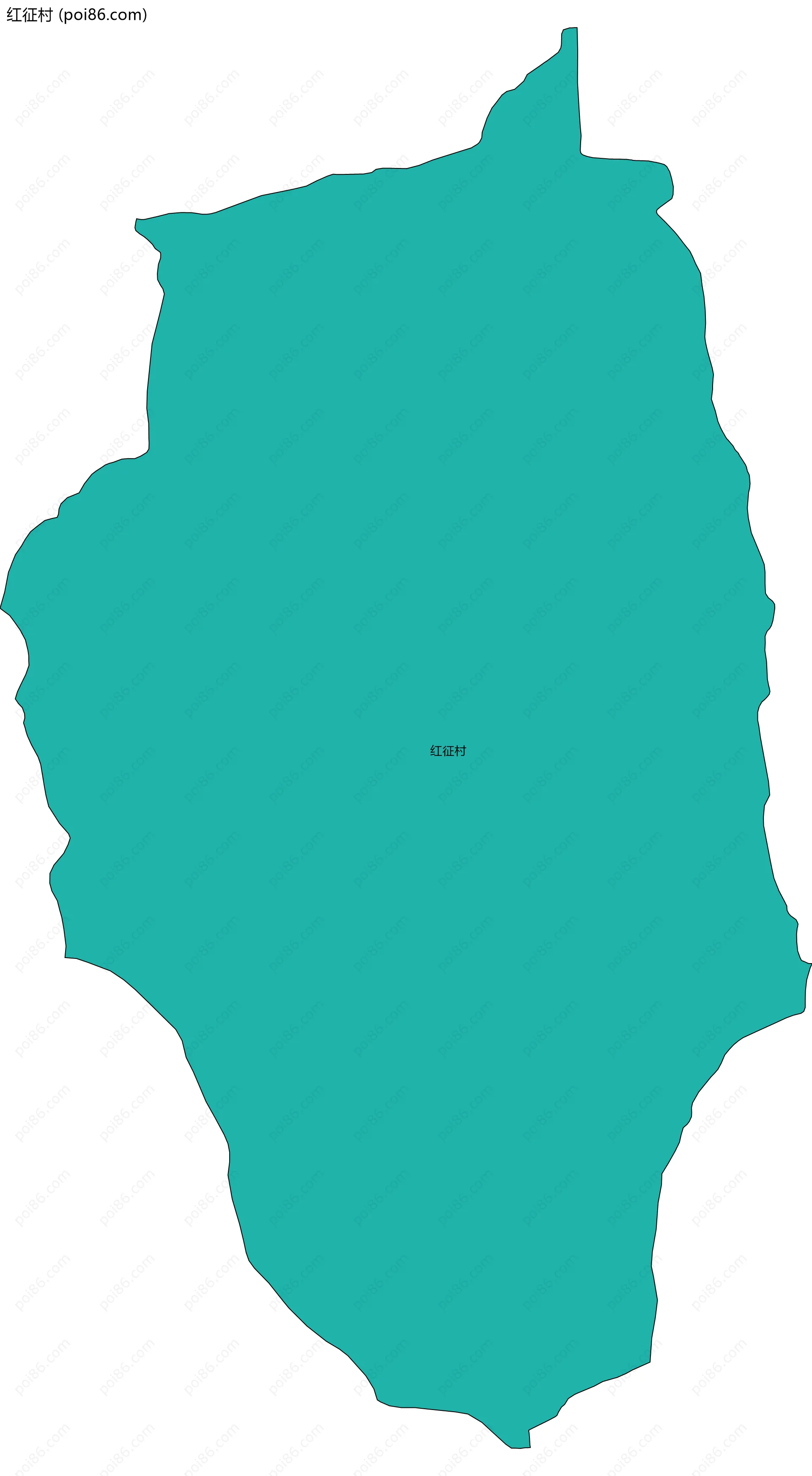 红征村边界地图