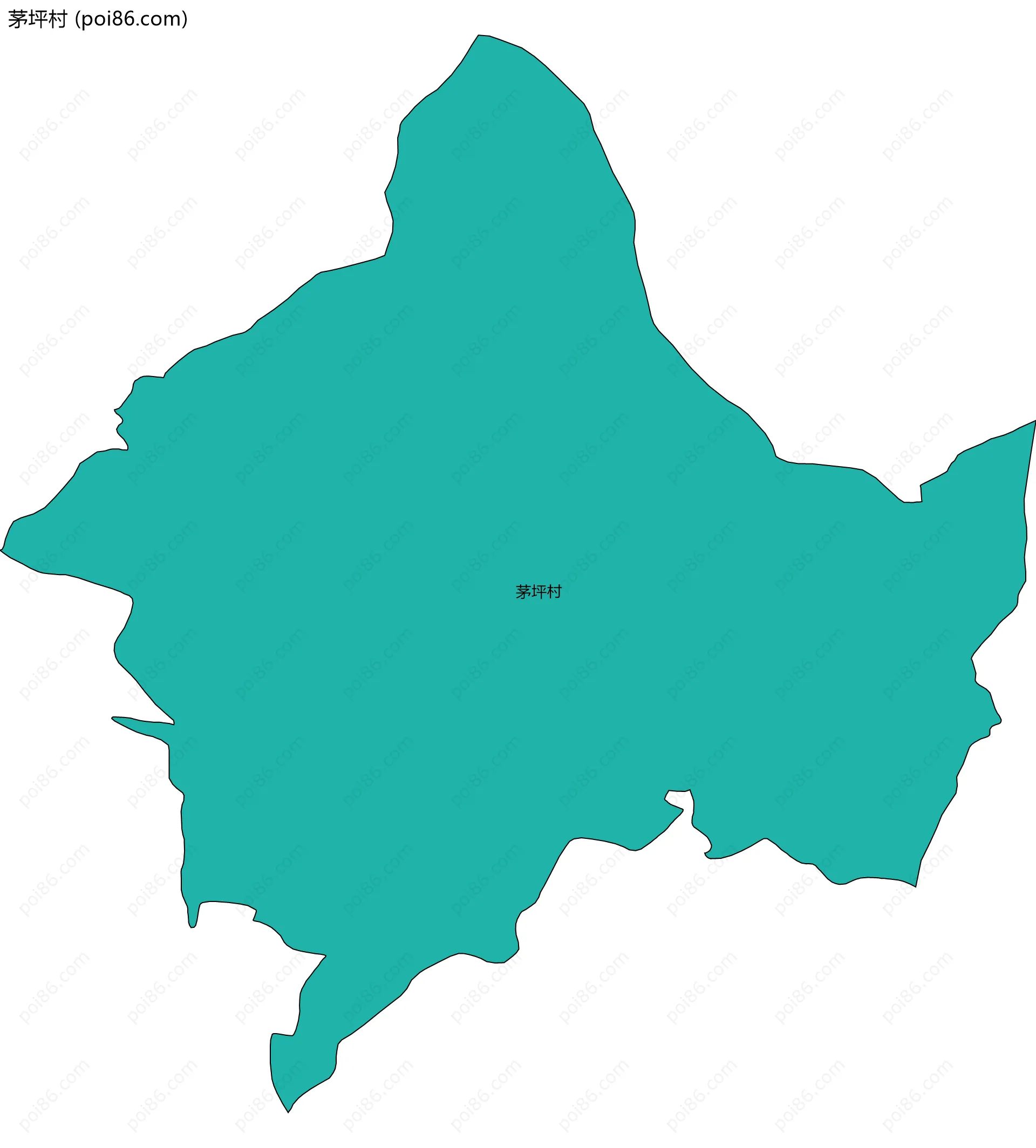 茅坪村边界地图