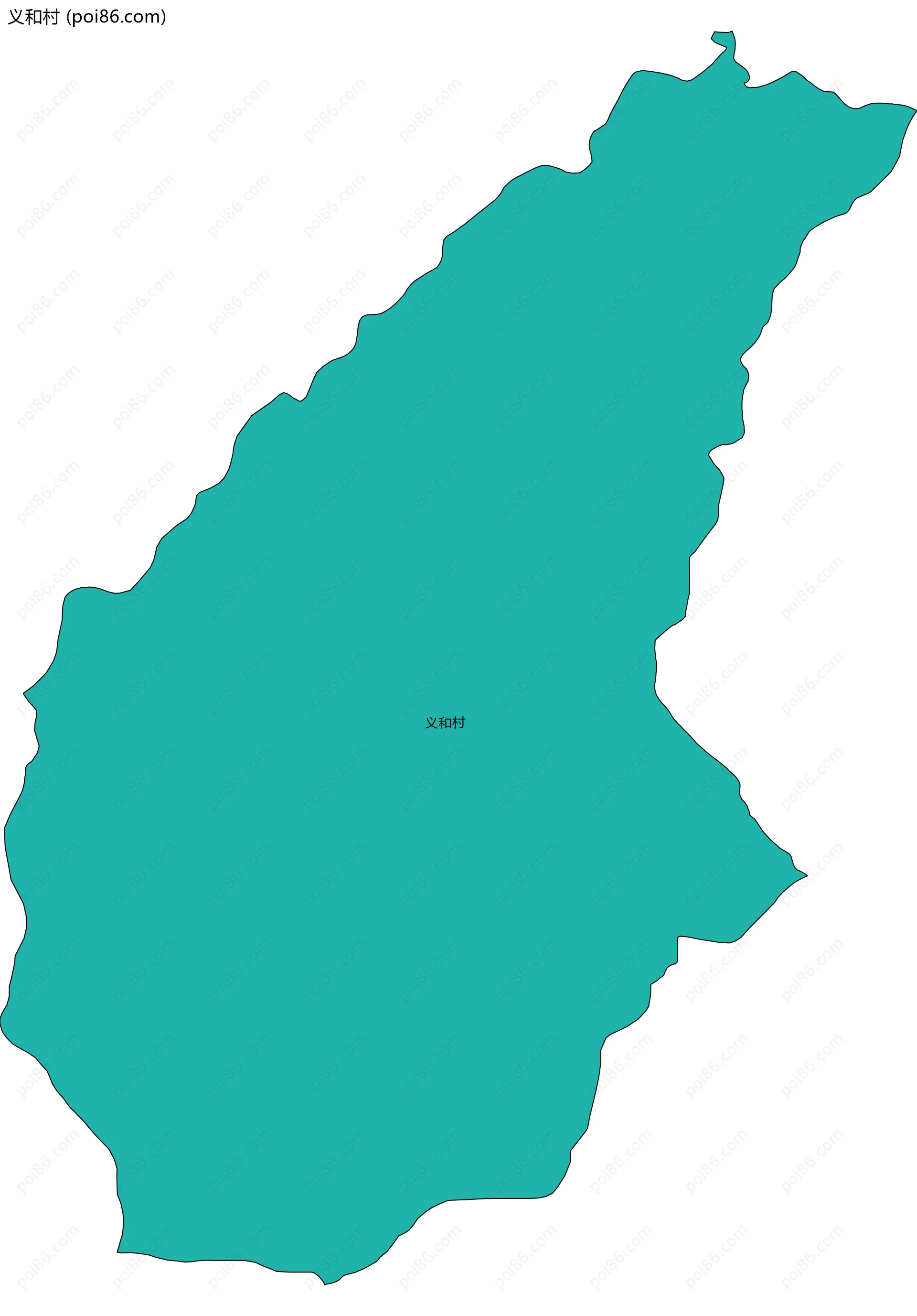 义和村边界地图